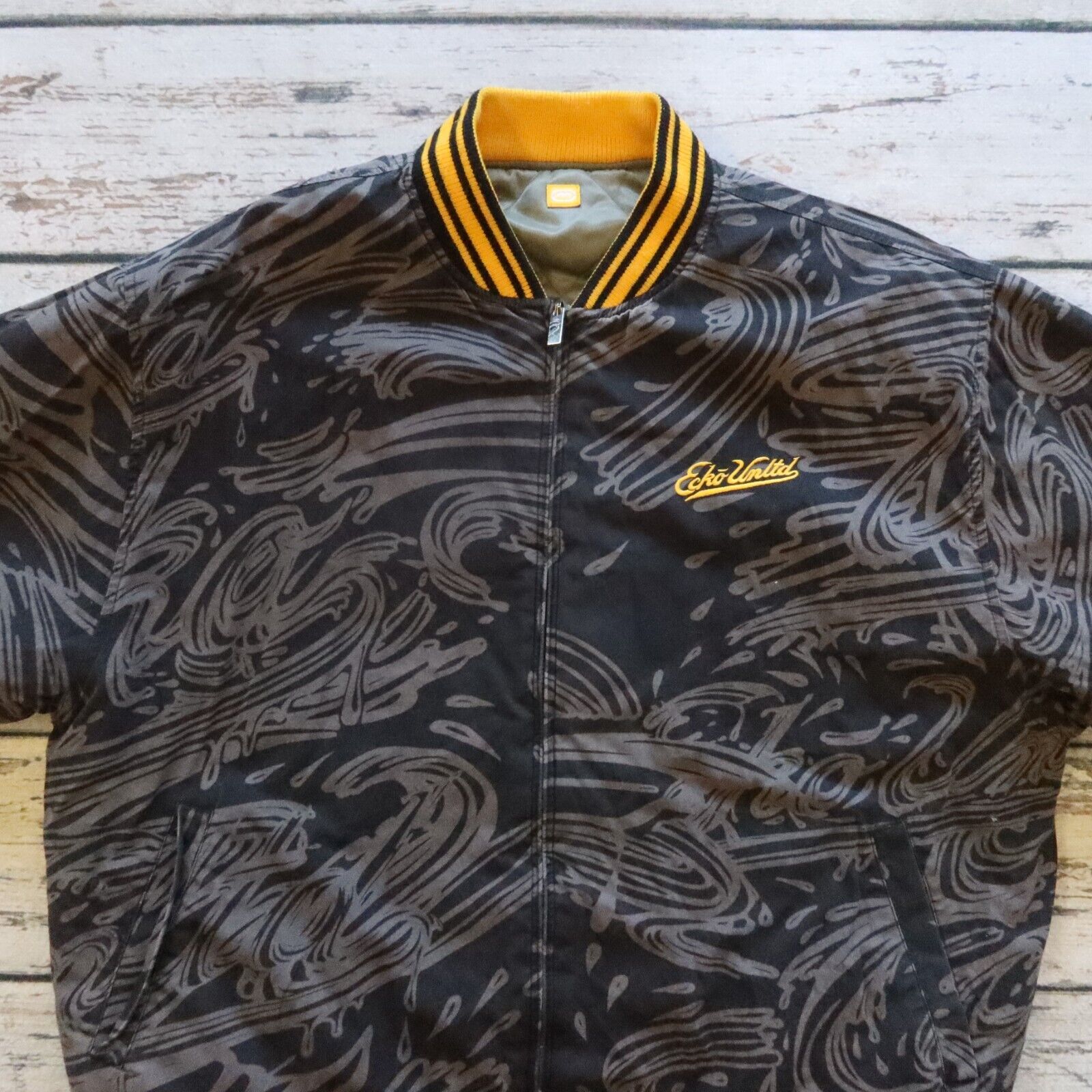 Vintage Ecko Unltd. Reversible Quilted Bomber Jacket Size XL