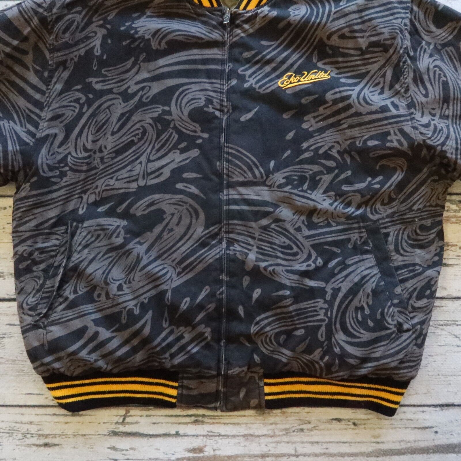 Vintage Ecko Unltd. Reversible Quilted Bomber Jacket Size XL