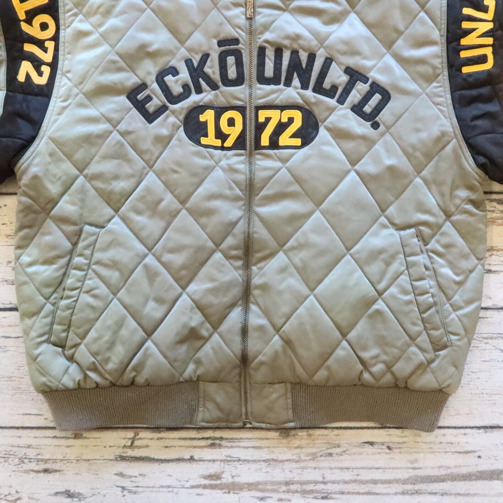 Vintage Ecko Unltd. Reversible Quilted Bomber Jacket Size XL