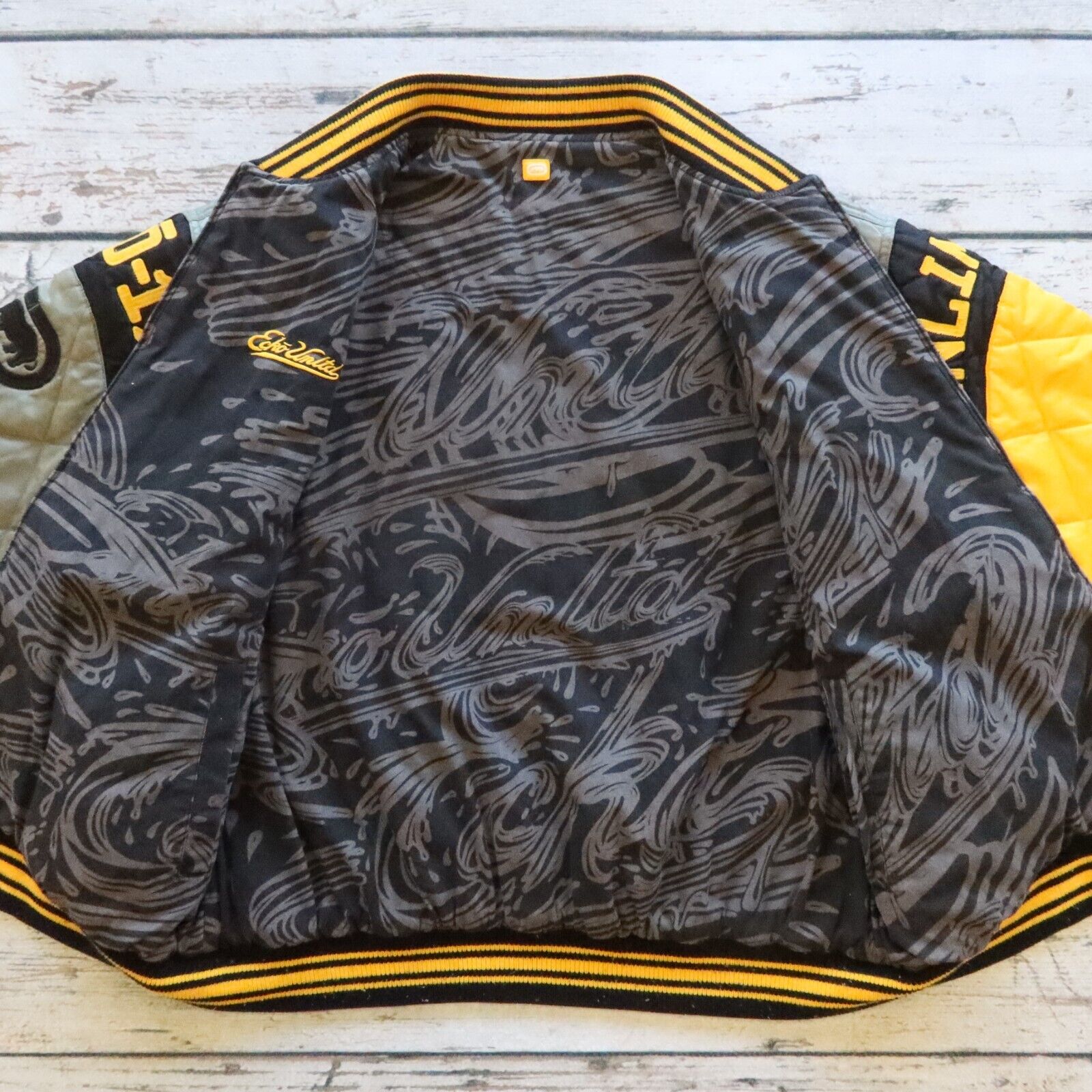 Vintage Ecko Unltd. Reversible Quilted Bomber Jacket Size XL