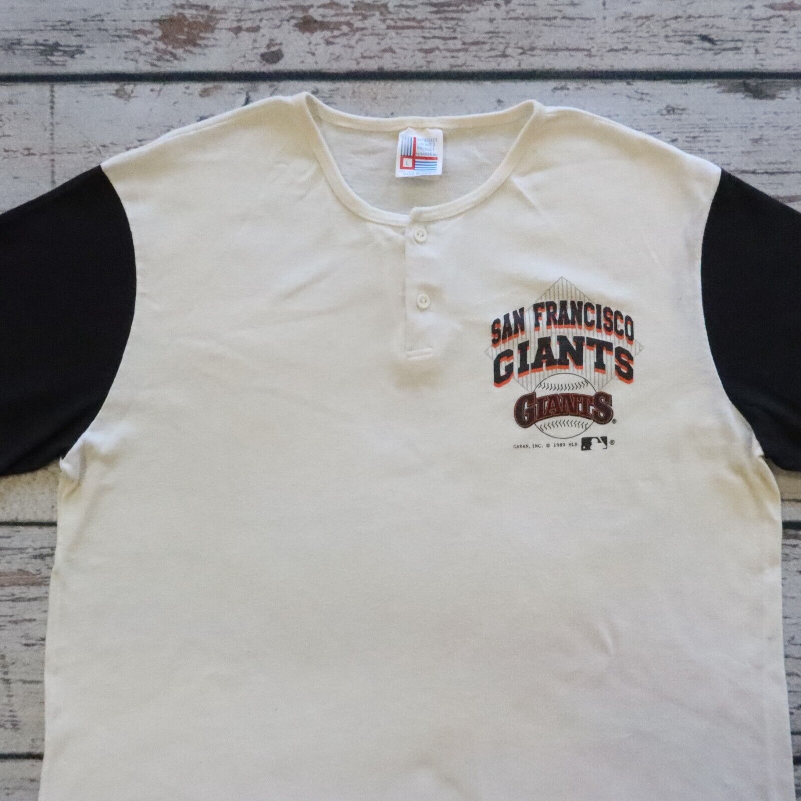 Vintage 90s San Francisco Giants Raglan Shirt Made in USA
