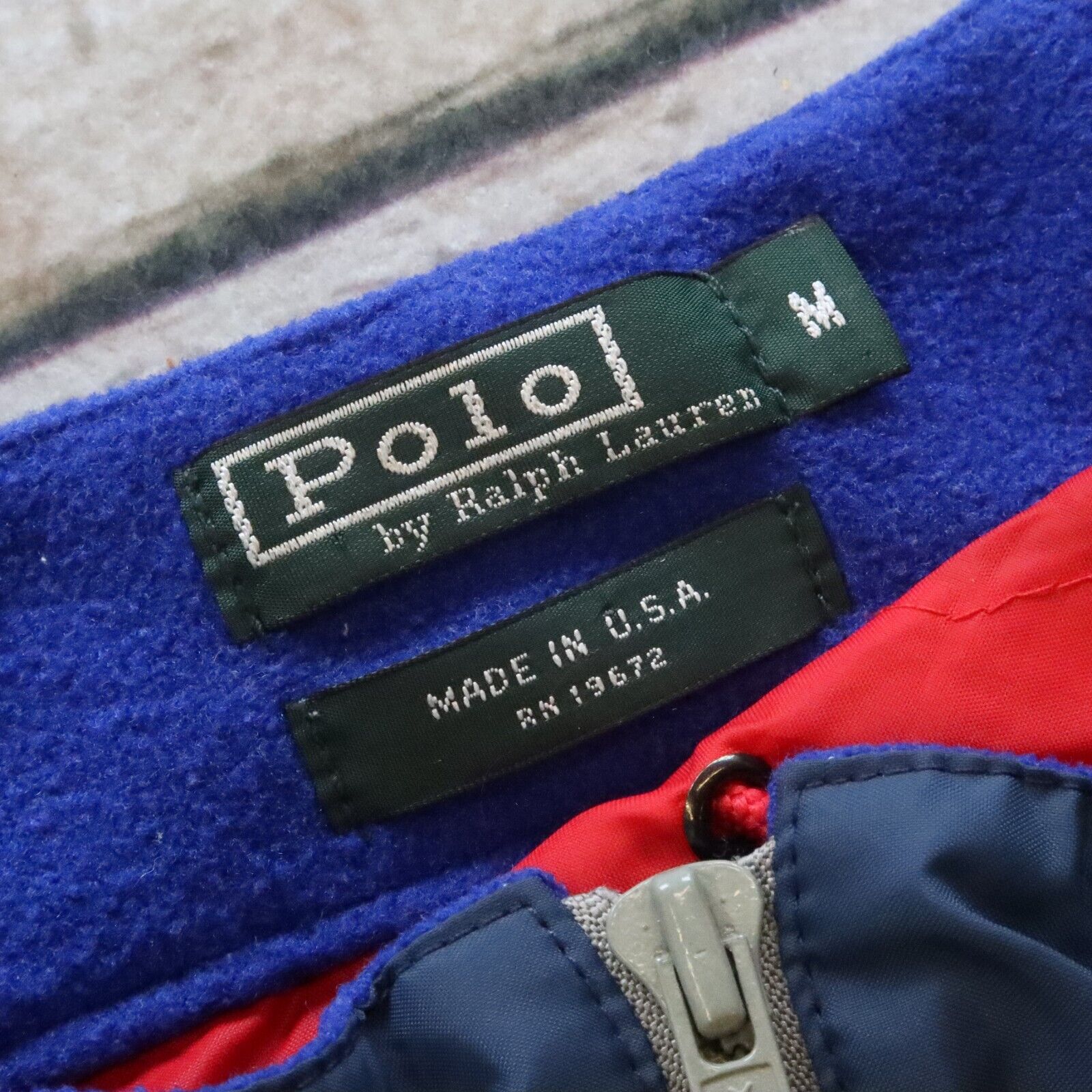 Vintage 90s Polo Ralph Lauren USA Fleece Sweater