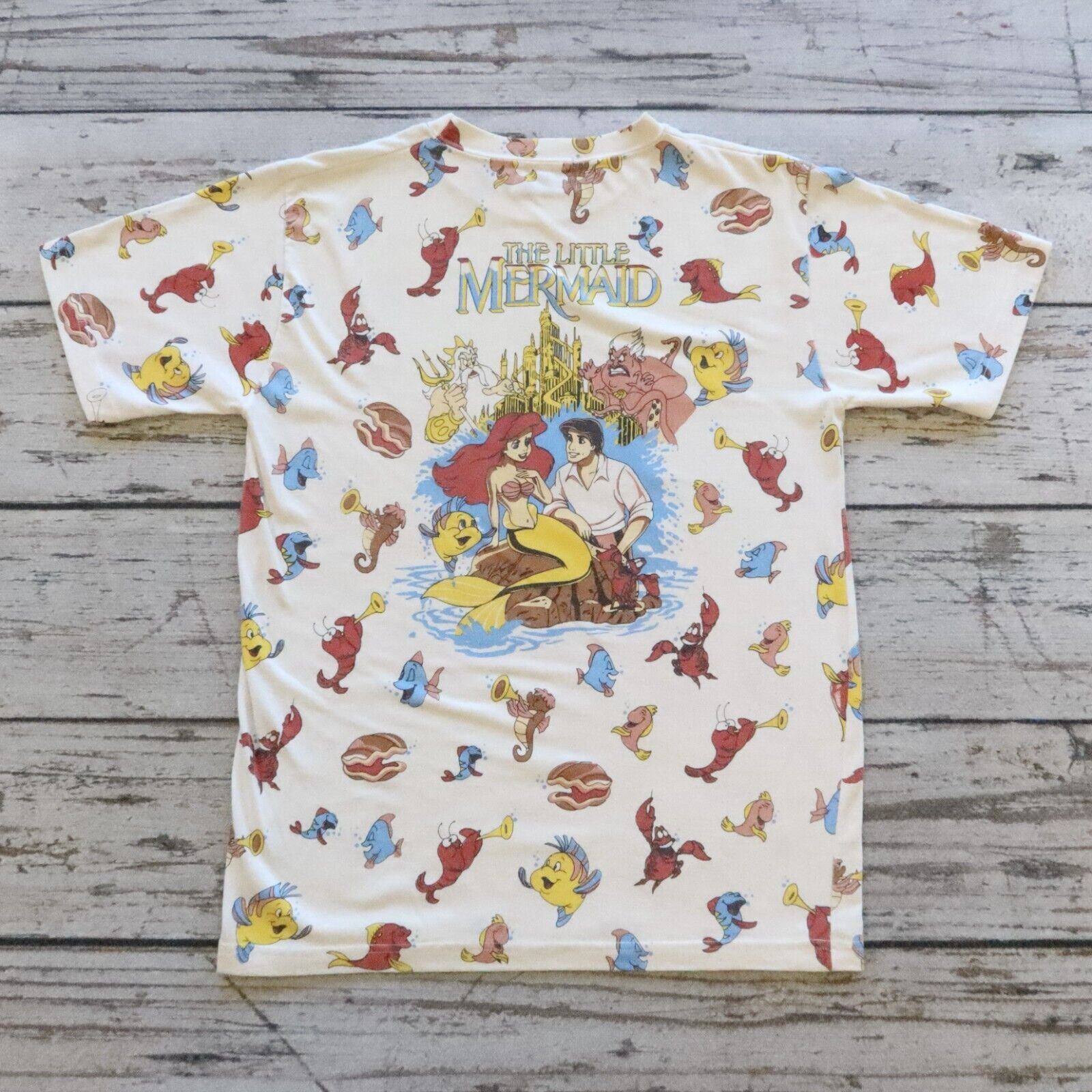 Vintage 90s The Little Mermaid Dimple Collection AOP Tshirt