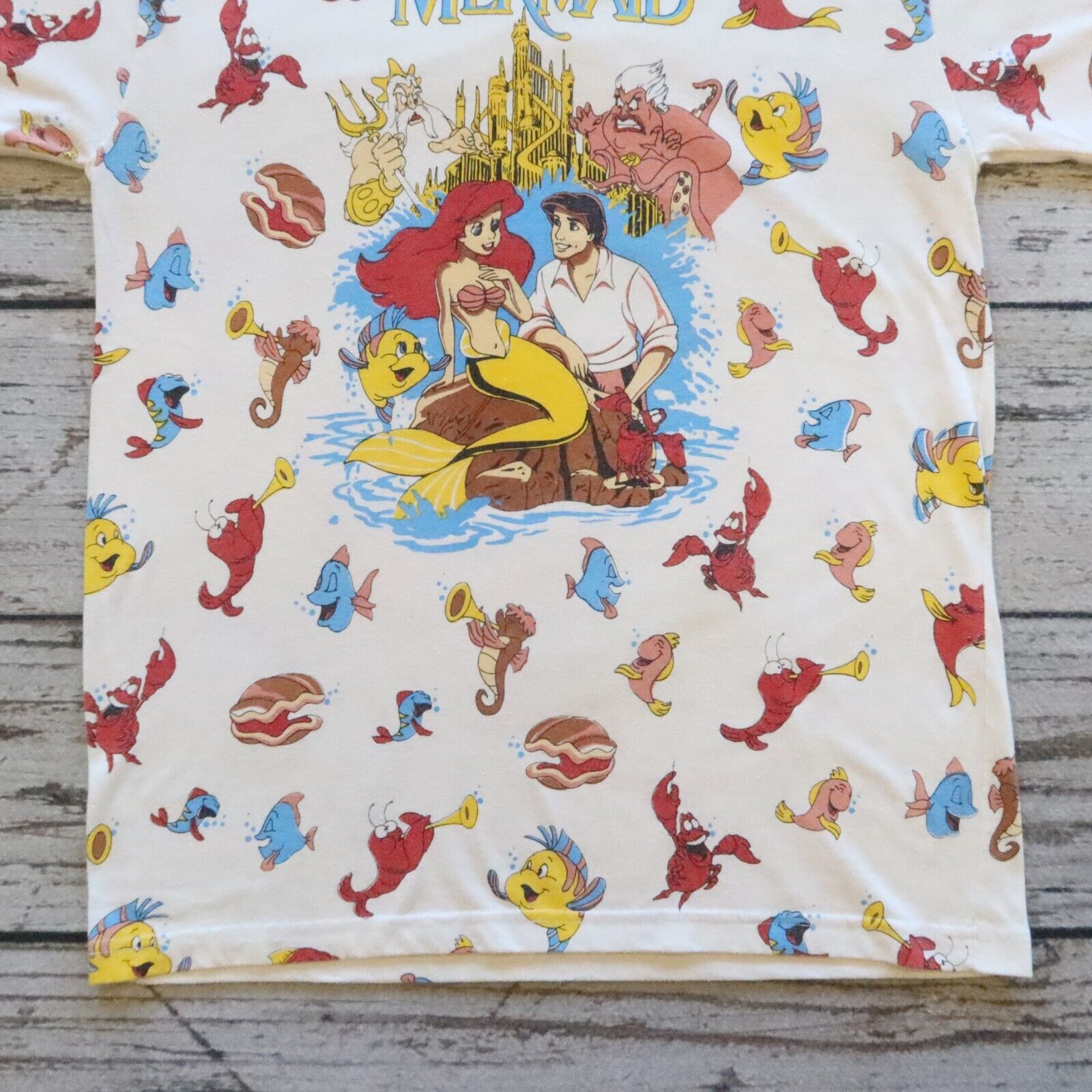 Vintage 90s The Little Mermaid Dimple Collection AOP Tshirt