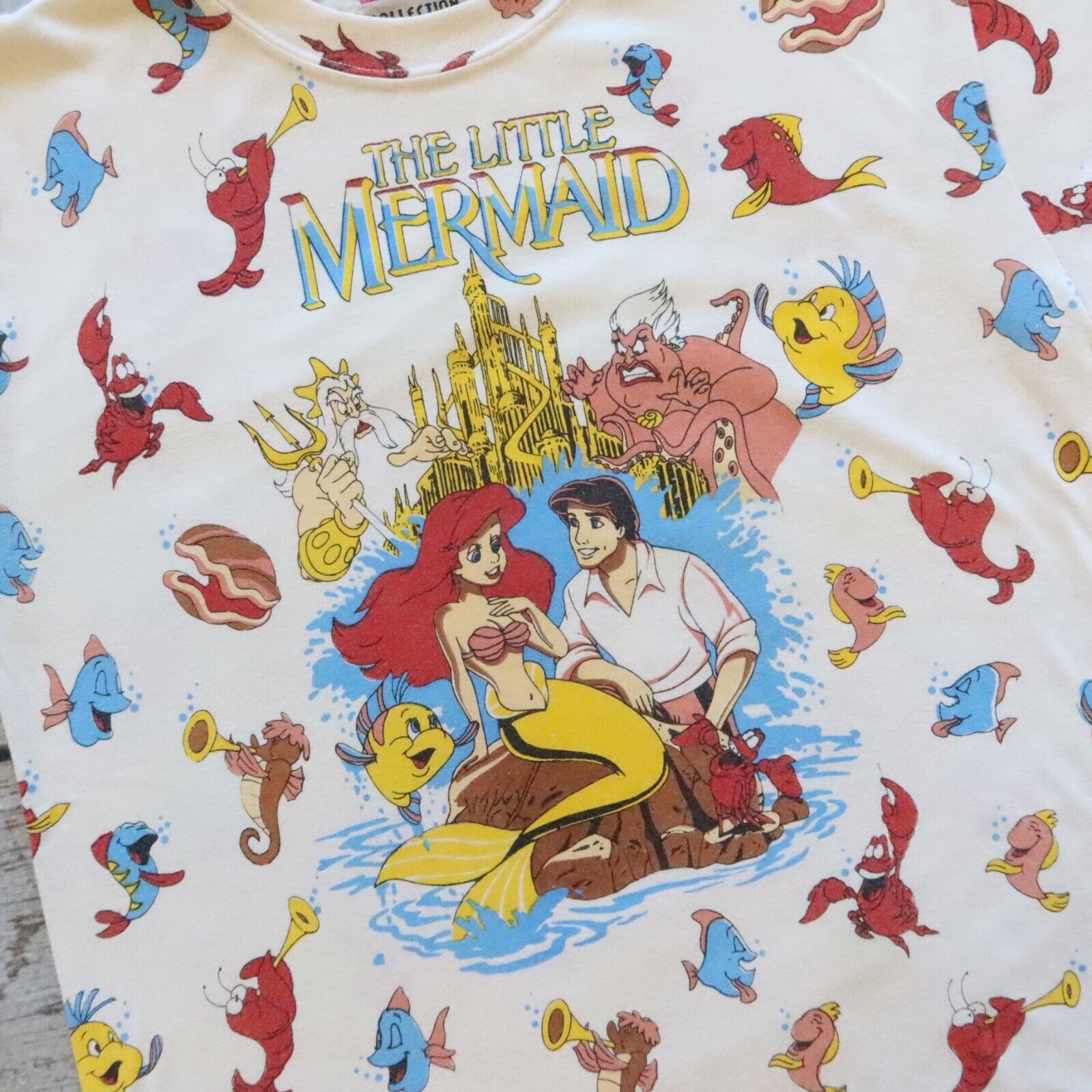 Vintage 90s The Little Mermaid Dimple Collection AOP Tshirt