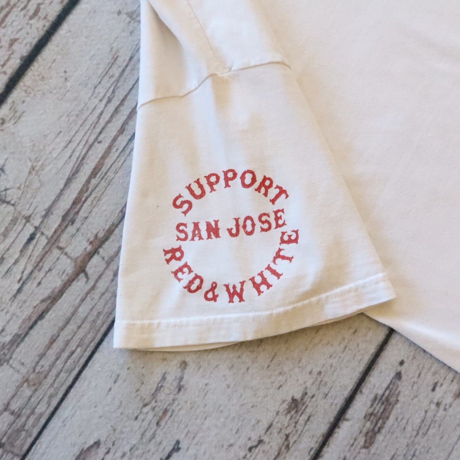 Vintage Big House Crew Support Hells Angels San Jose Red & White Tshirt 81 HA