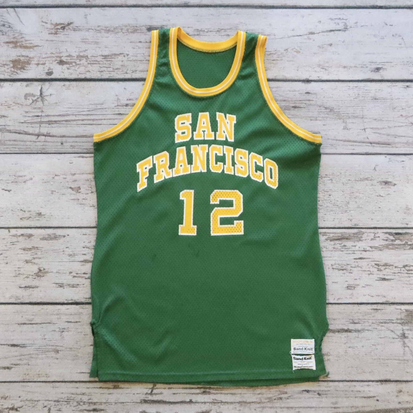 Vintage University of San Francisco Basketball Jersey by Sand Knit Size 44