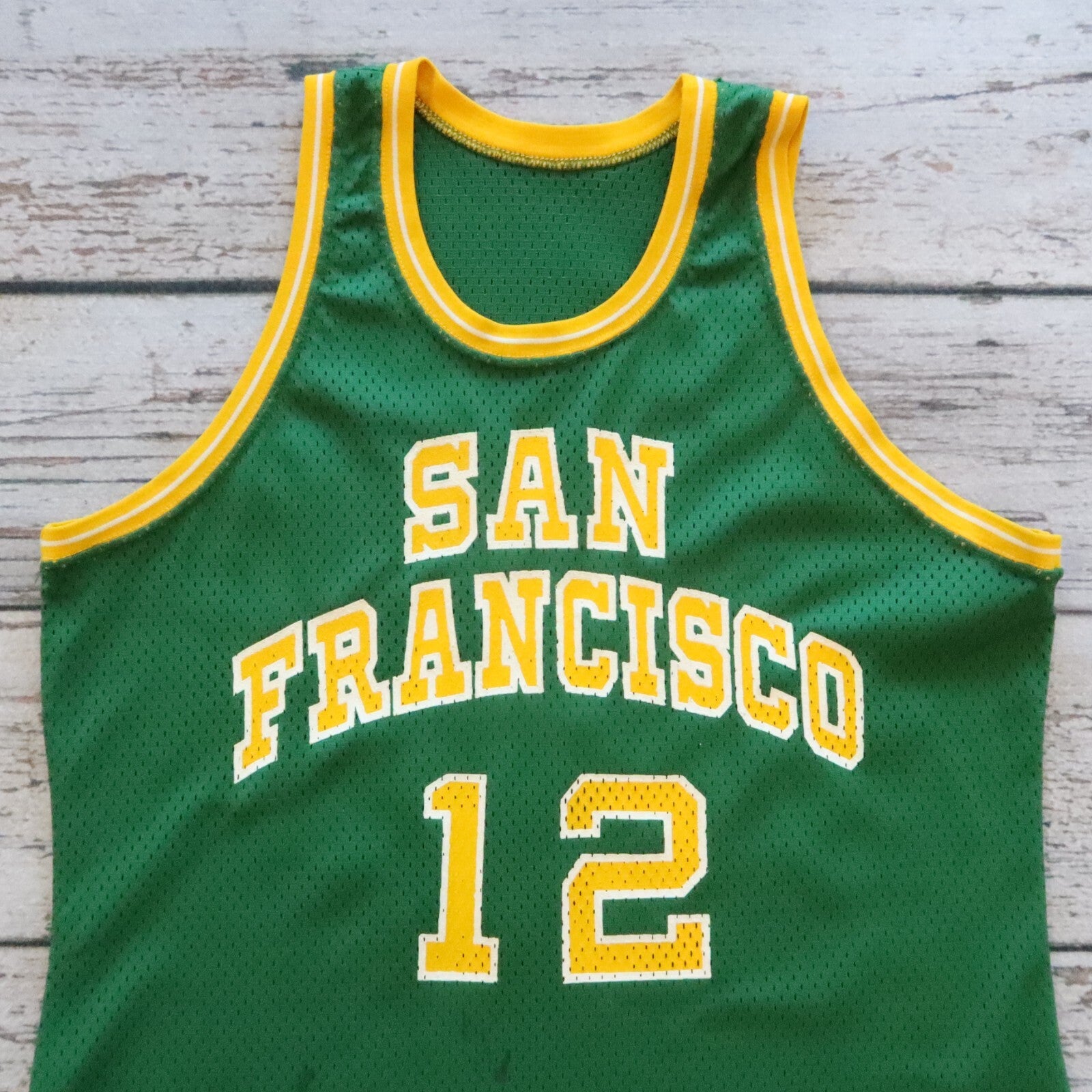 Vintage University of San Francisco Basketball Jersey by Sand Knit Size 44