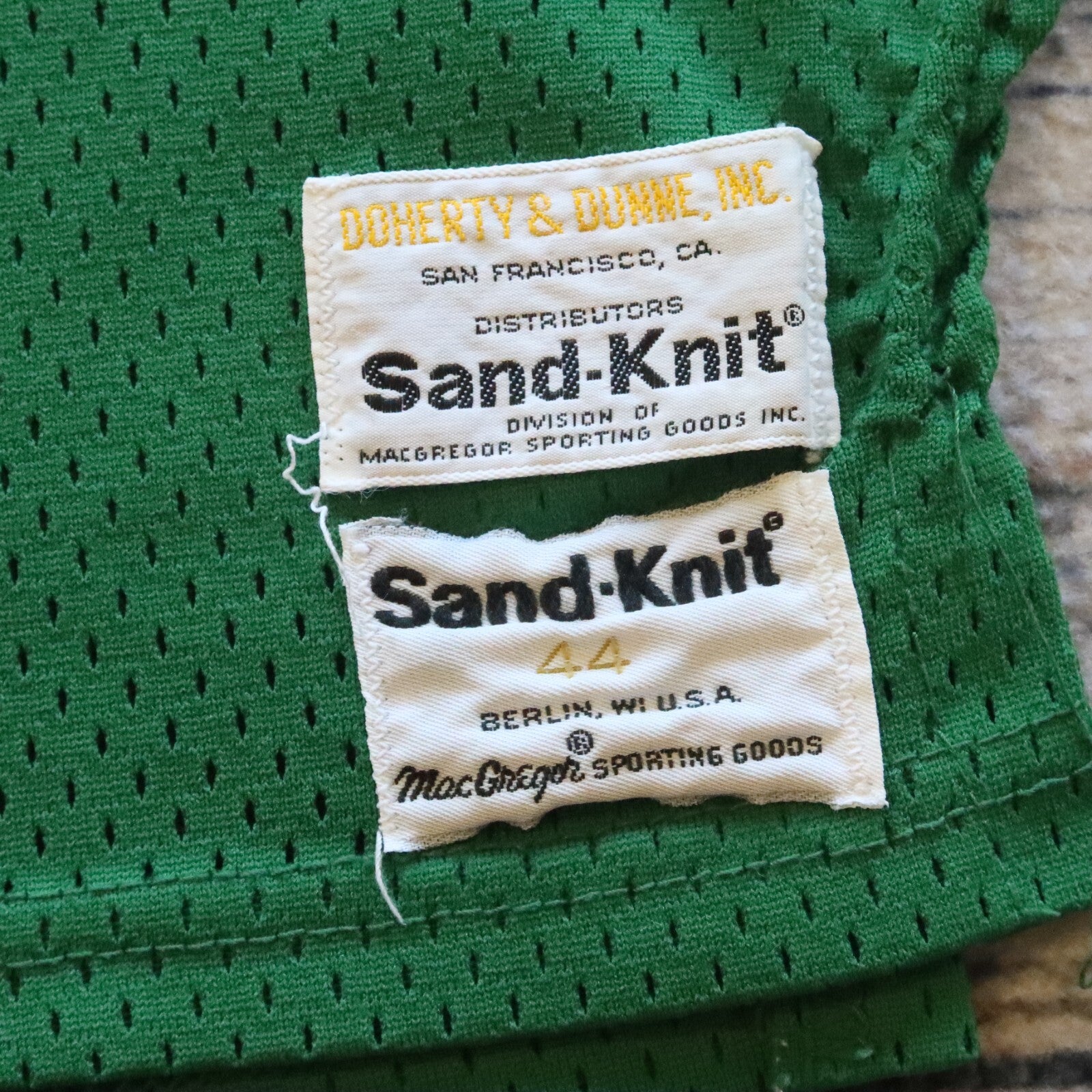 Vintage University of San Francisco Basketball Jersey by Sand Knit Size 44
