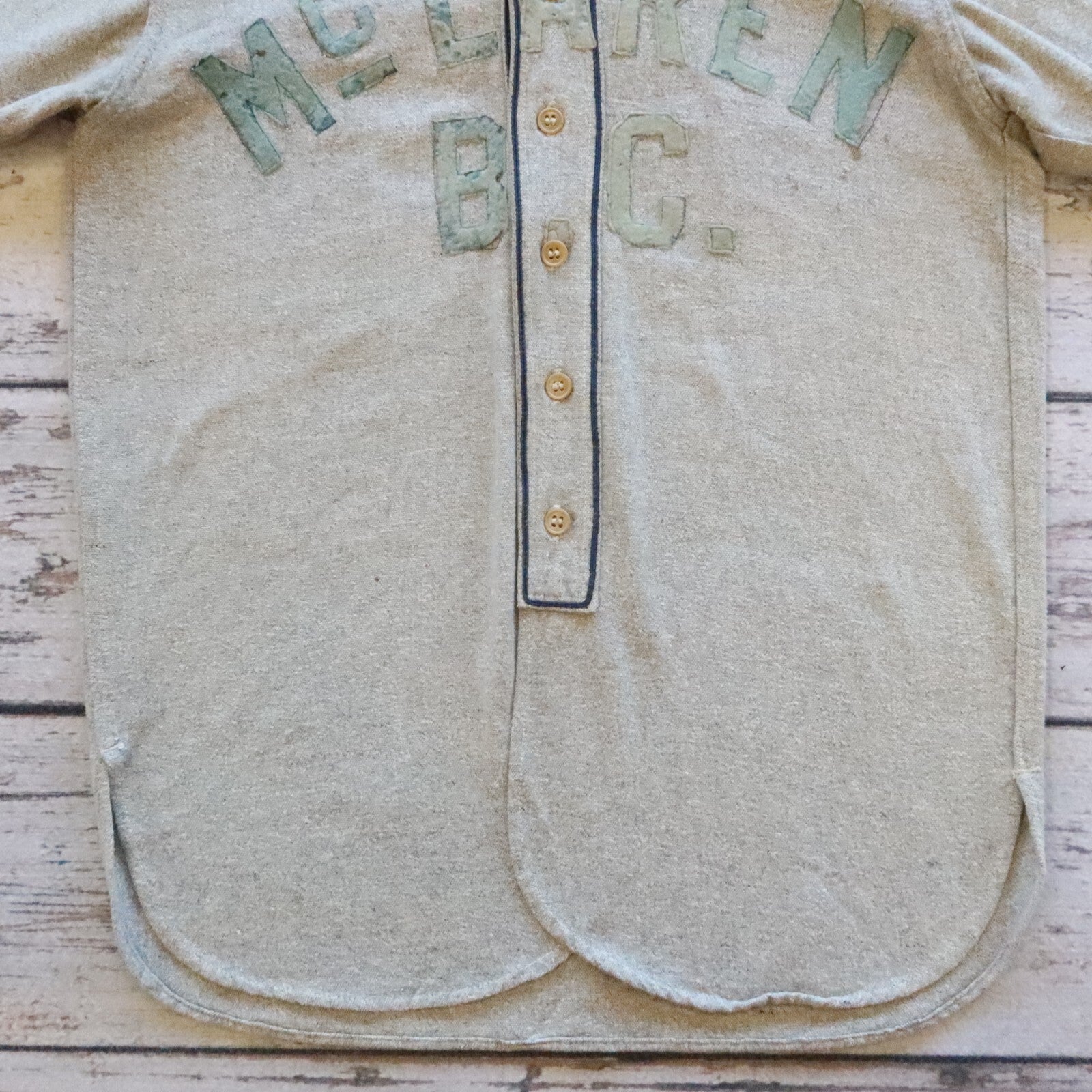 Vintage McLaren BC Wool Baseball Jersey by Hirsch and Price Size 34