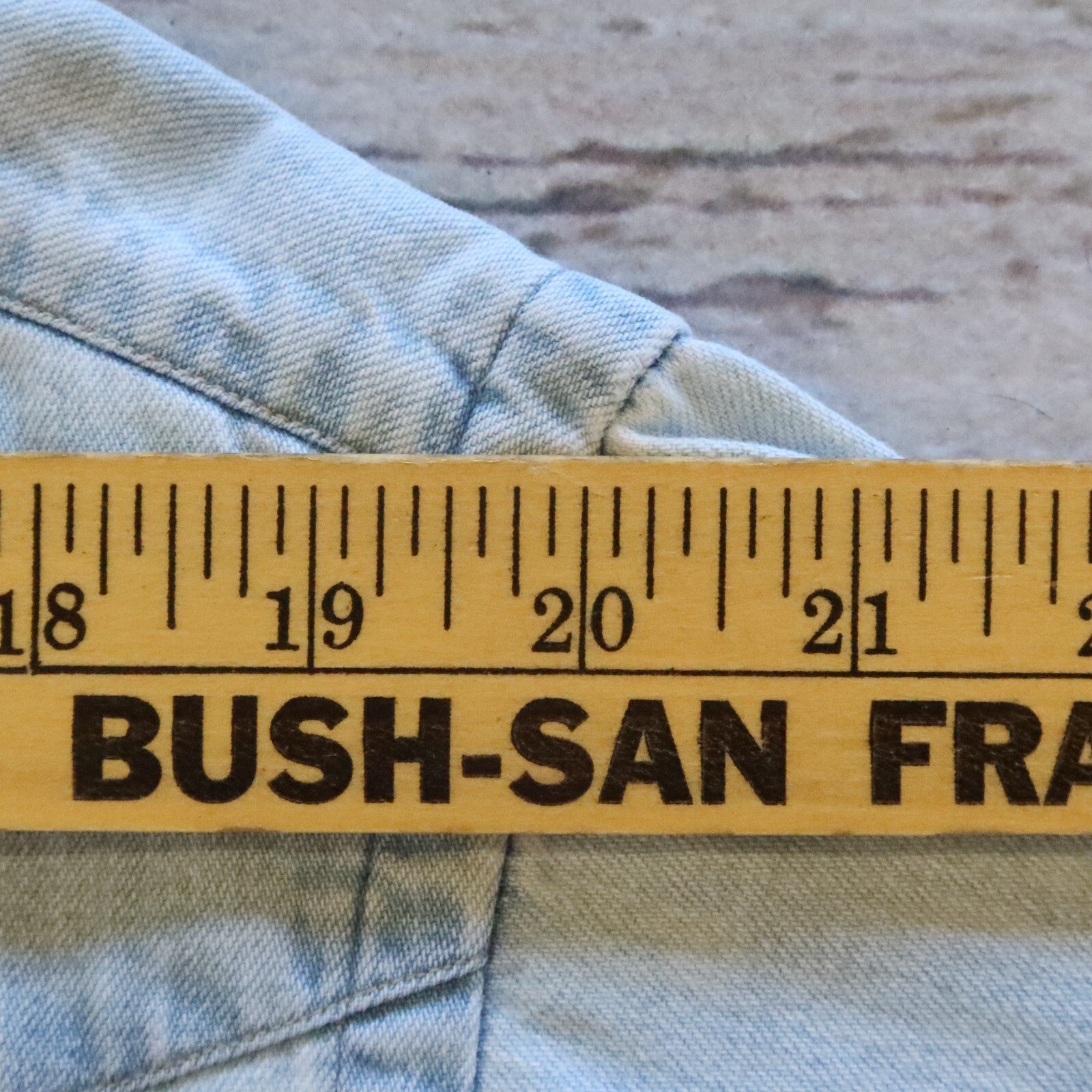 RRL Double RL Ralph Lauren Sawtooth Western Denim Shirt Size XL