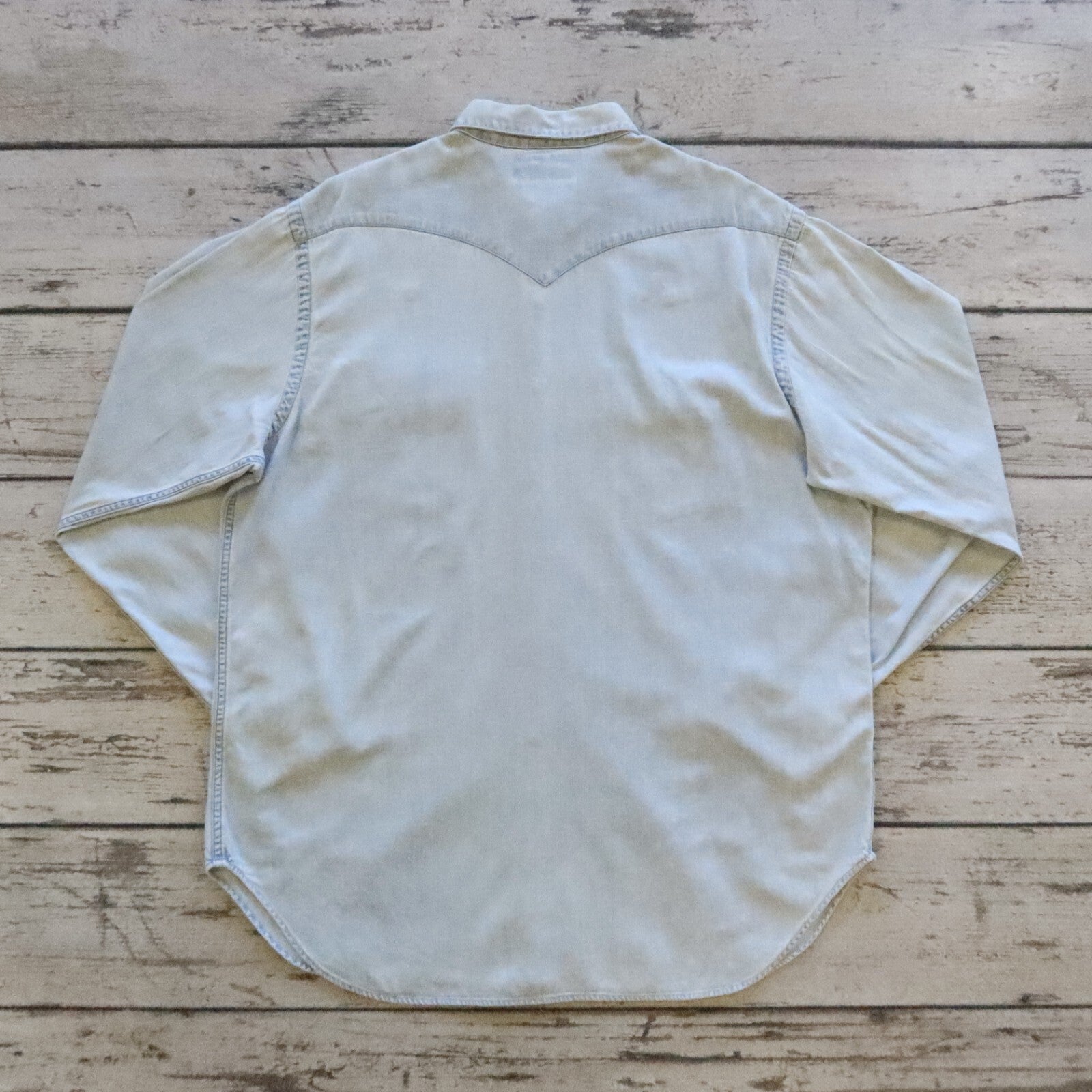 RRL Double RL Ralph Lauren Sawtooth Western Denim Shirt Size XL