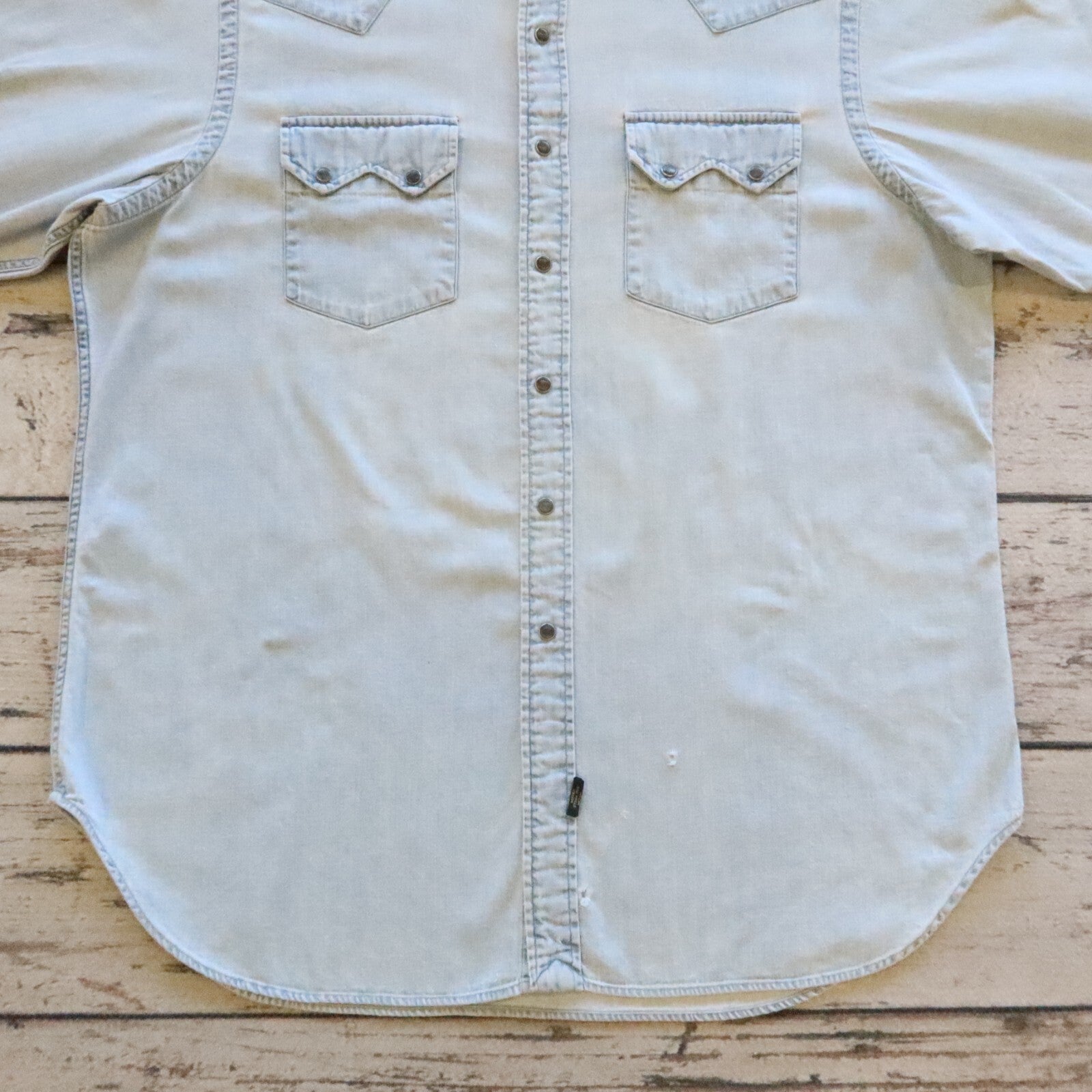 RRL Double RL Ralph Lauren Sawtooth Western Denim Shirt Size XL