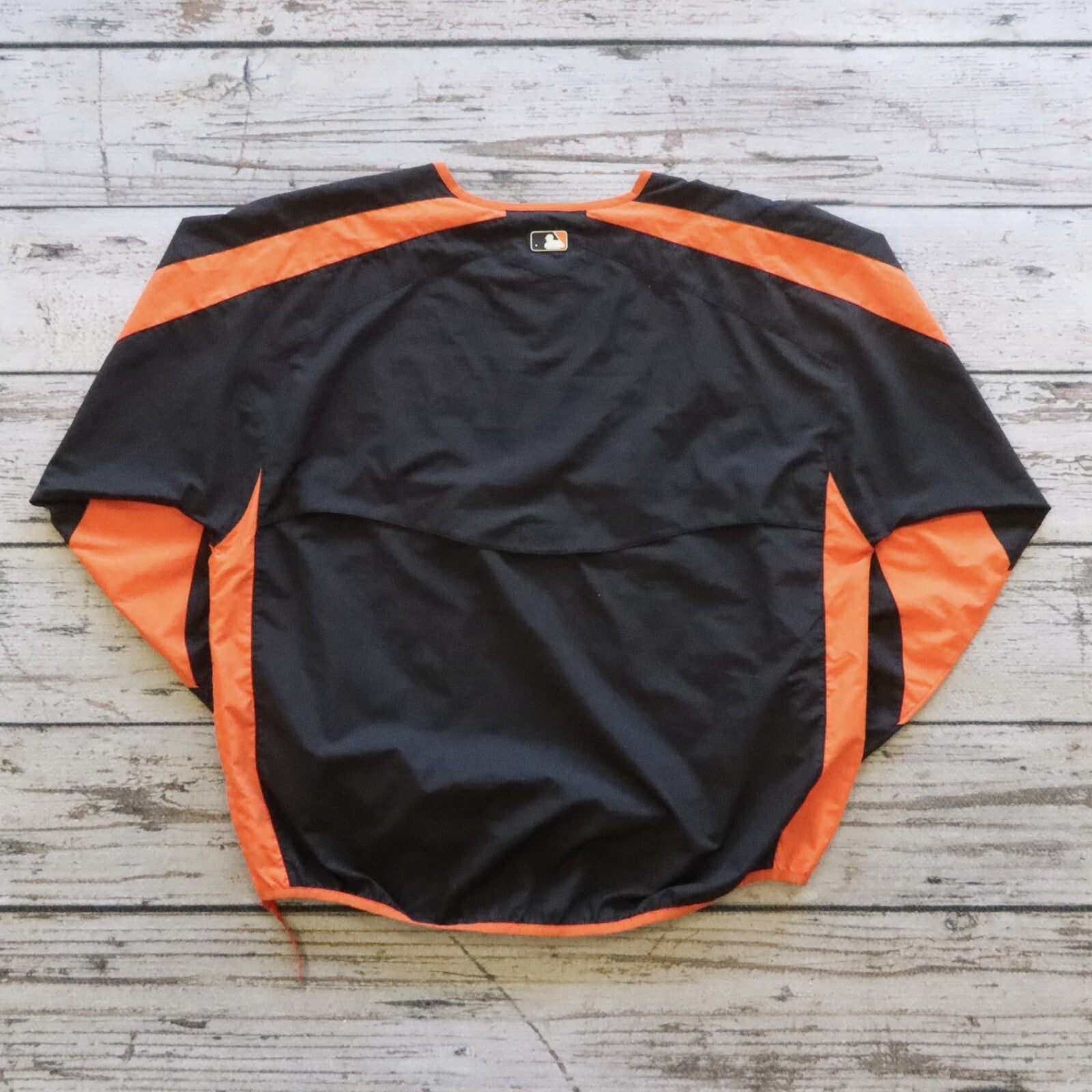 Vintage San Francisco Giants Warmup Baseball Pullover Jacket Majestic Size M