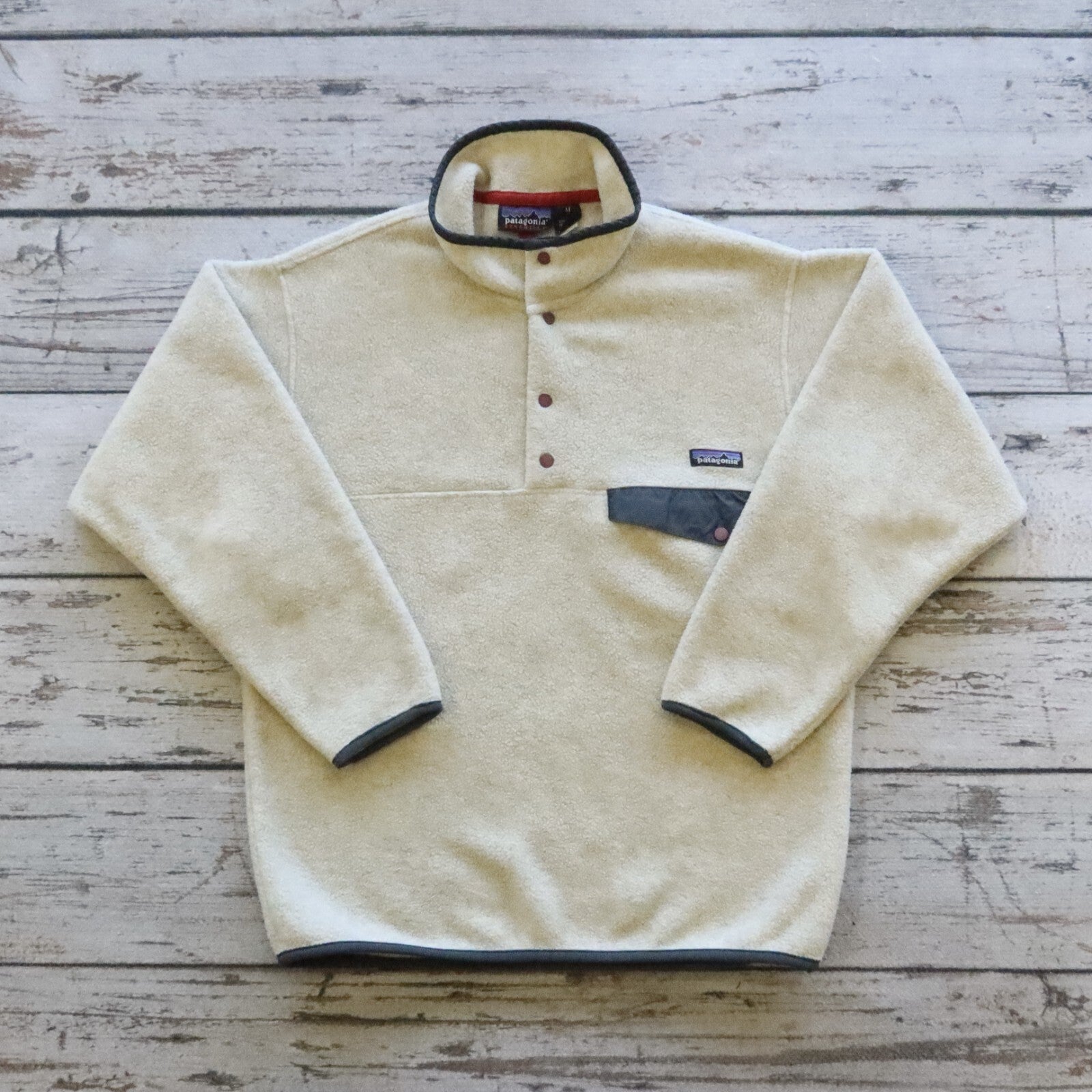 Vintage Patagonia Synchilla Fleece Pullover Size M 25450 Oatmeal