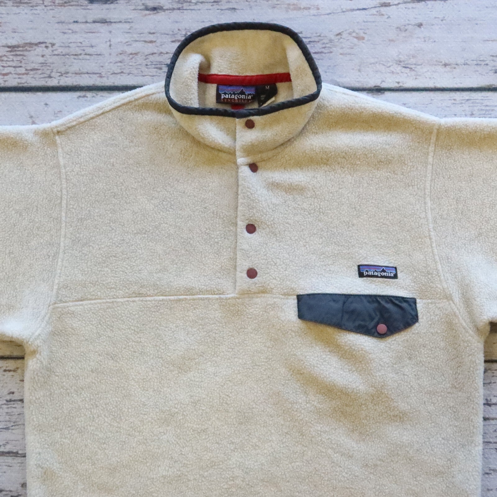 Vintage Patagonia Synchilla Fleece Pullover Size M 25450 Oatmeal