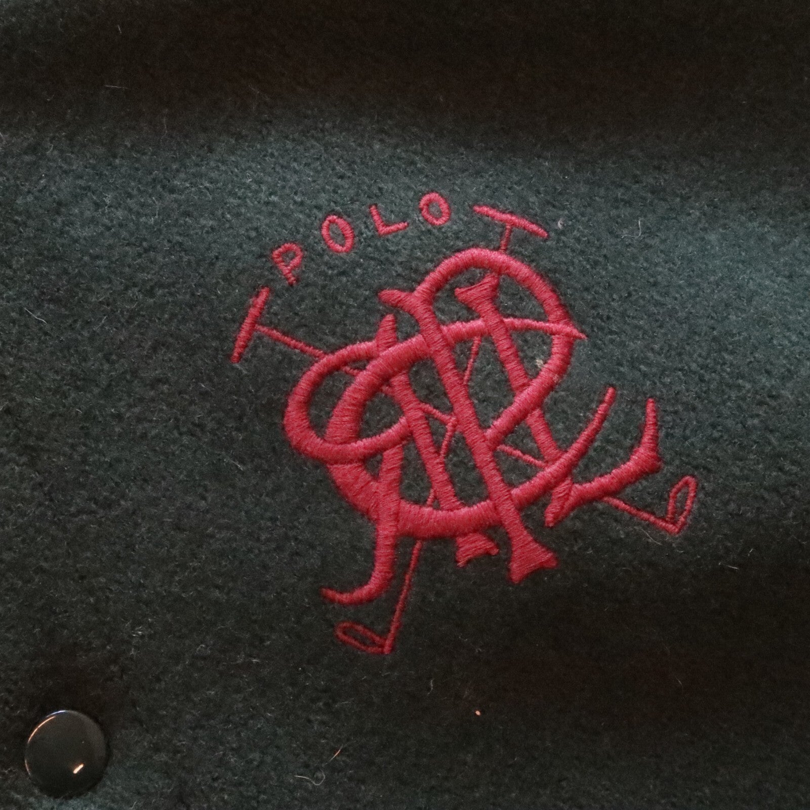 Vintage 90s Polo Ralph Lauren Crest Logo Wool Varsity Bomber Jacket Made in USA