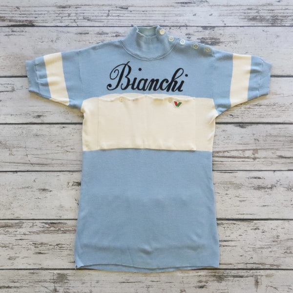 Vintage Bianchi Cycling Jersey Shirt Vittore Gianni