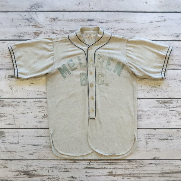 Vintage McLaren BC Wool Baseball Jersey by Hirsch and Price Size 34