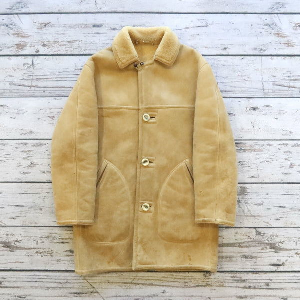Vintage 60s Abercrombie & Fitch Suede Sherpa Lined Trench Coat Rare