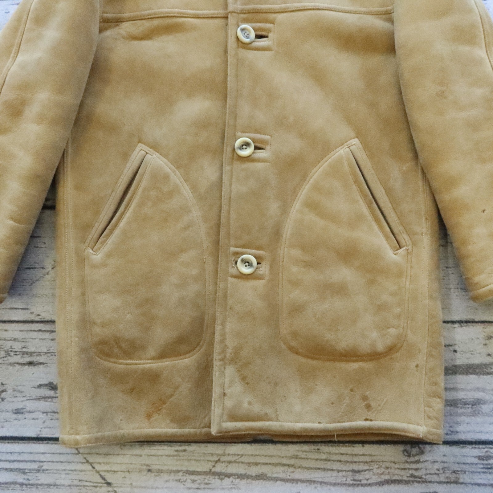 Vintage 60s Abercrombie & Fitch Suede Sherpa Lined Trench Coat Rare