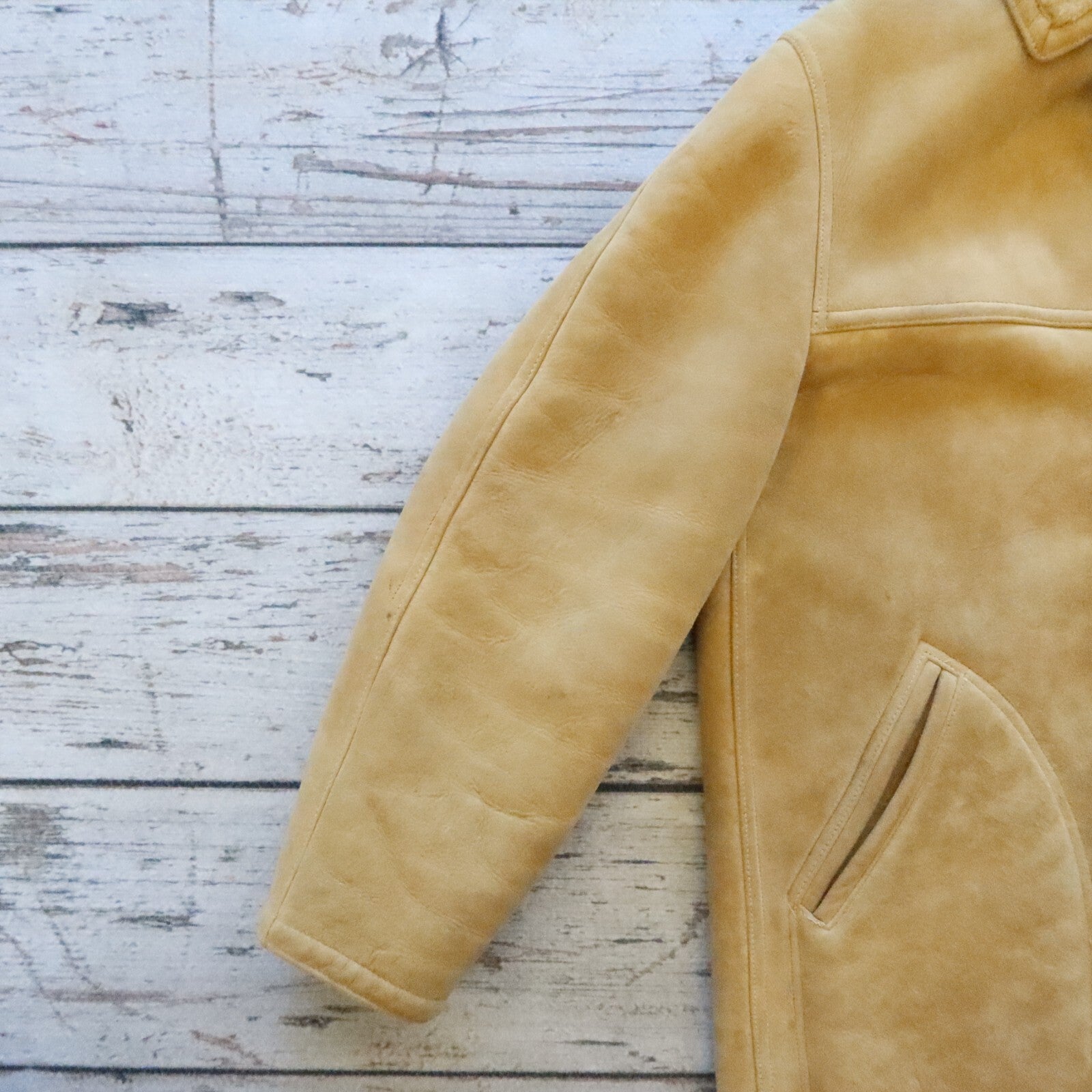 Vintage 60s Abercrombie & Fitch Suede Sherpa Lined Trench Coat Rare