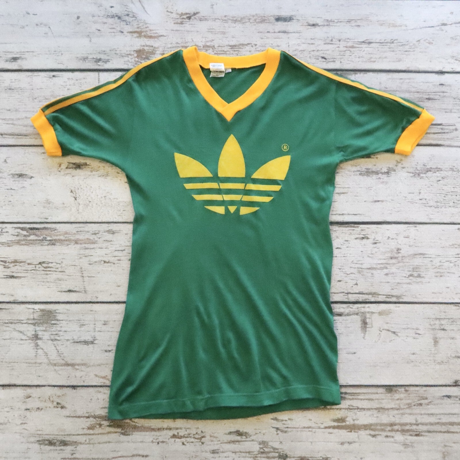 Vintage 70s 80s Rare Adidas Brasil Soccer Jersey Size 10
