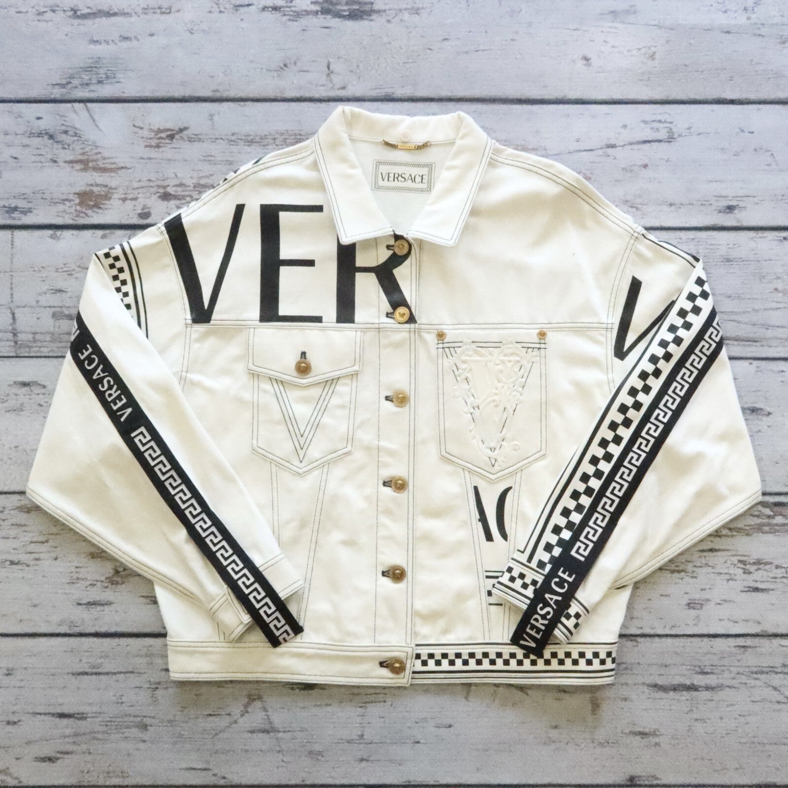 Versace Denim Trucker Jacket Size 46