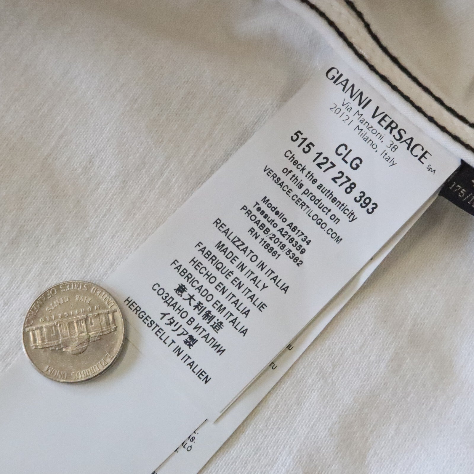 Versace Denim Trucker Jacket Size 46
