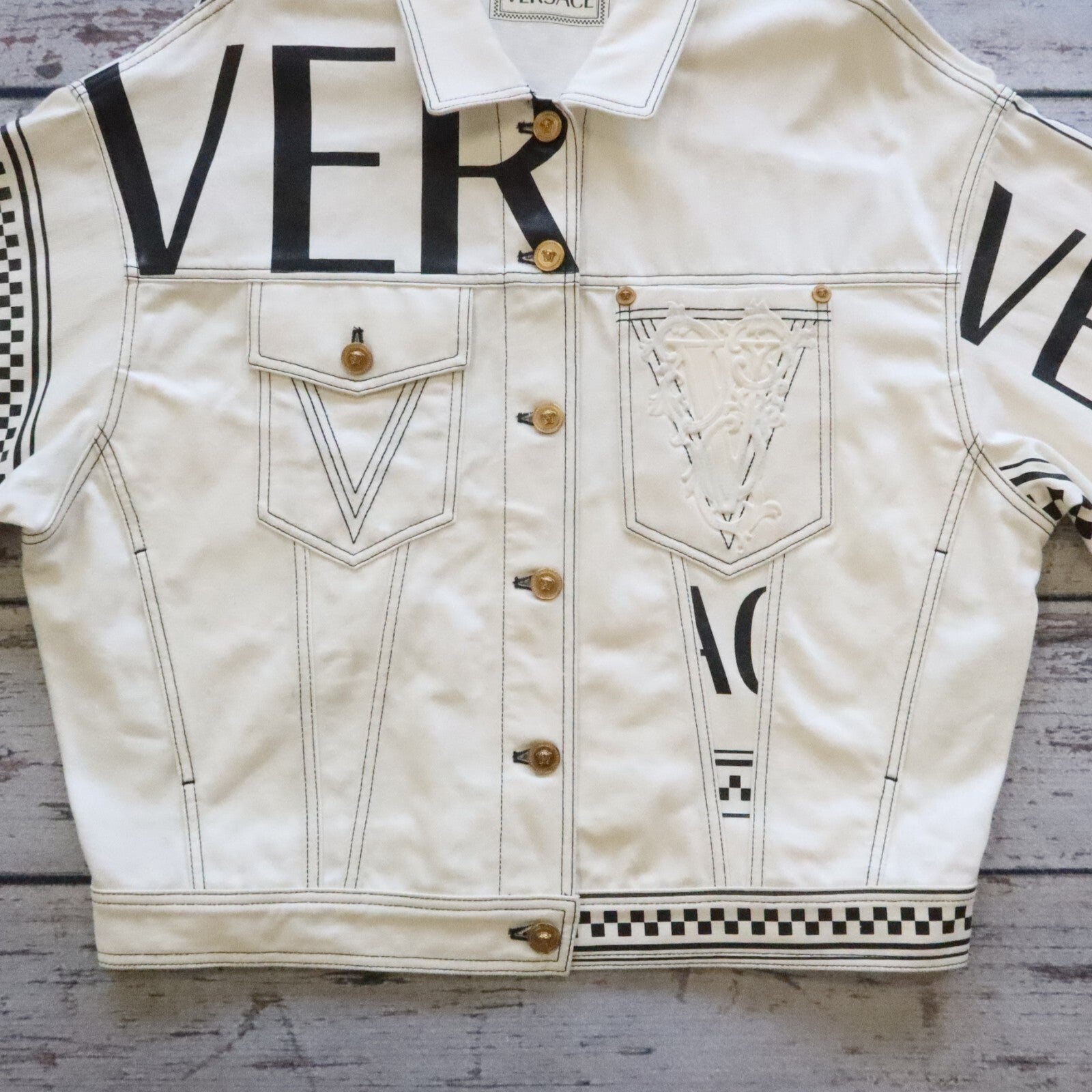 Versace Denim Trucker Jacket Size 46