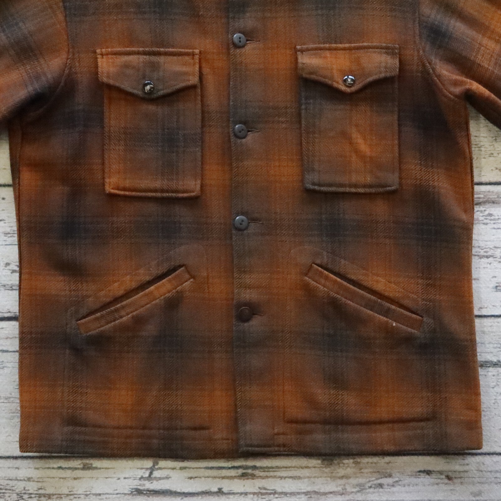 Vintage Pendleton Plaid Wool Flannel Jacket Made in USA