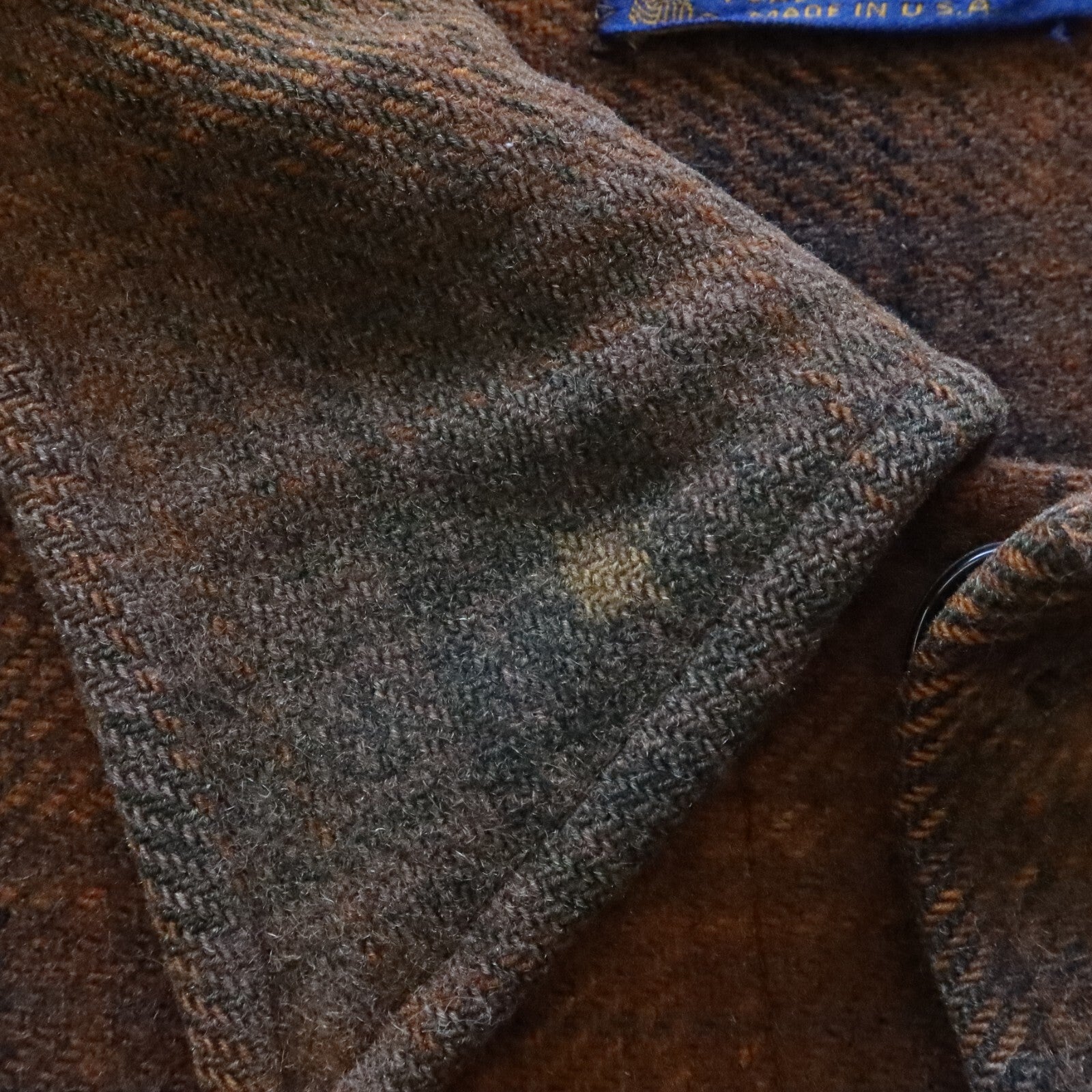 Vintage Pendleton Plaid Wool Flannel Jacket Made in USA