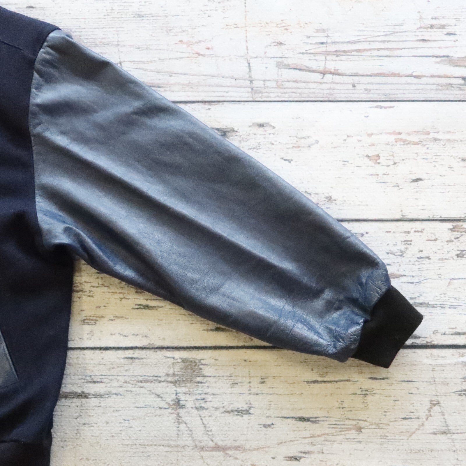 Vintage 90s Jeff Hamilton Ford Cosworth Leather Wool Varsity Jacket