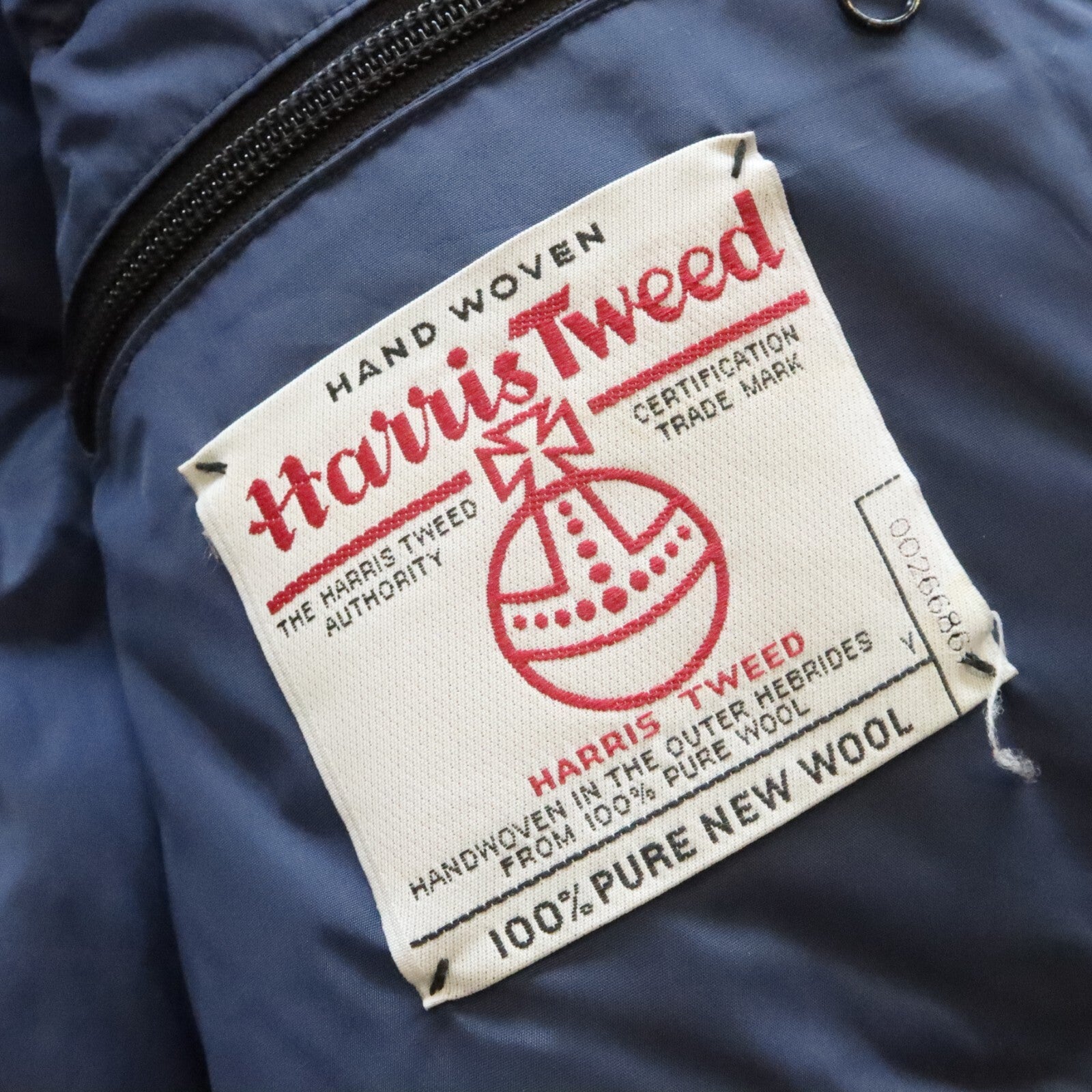 Vintage Rocky Mountain Featherbed x Harris Tweed Western Puffer Jacket Size 40