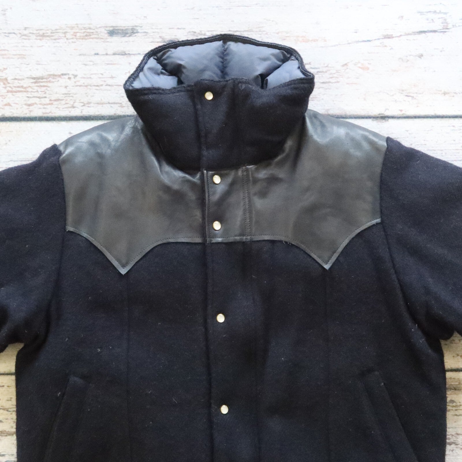 Vintage Rocky Mountain Featherbed x Harris Tweed Western Puffer Jacket Size 40
