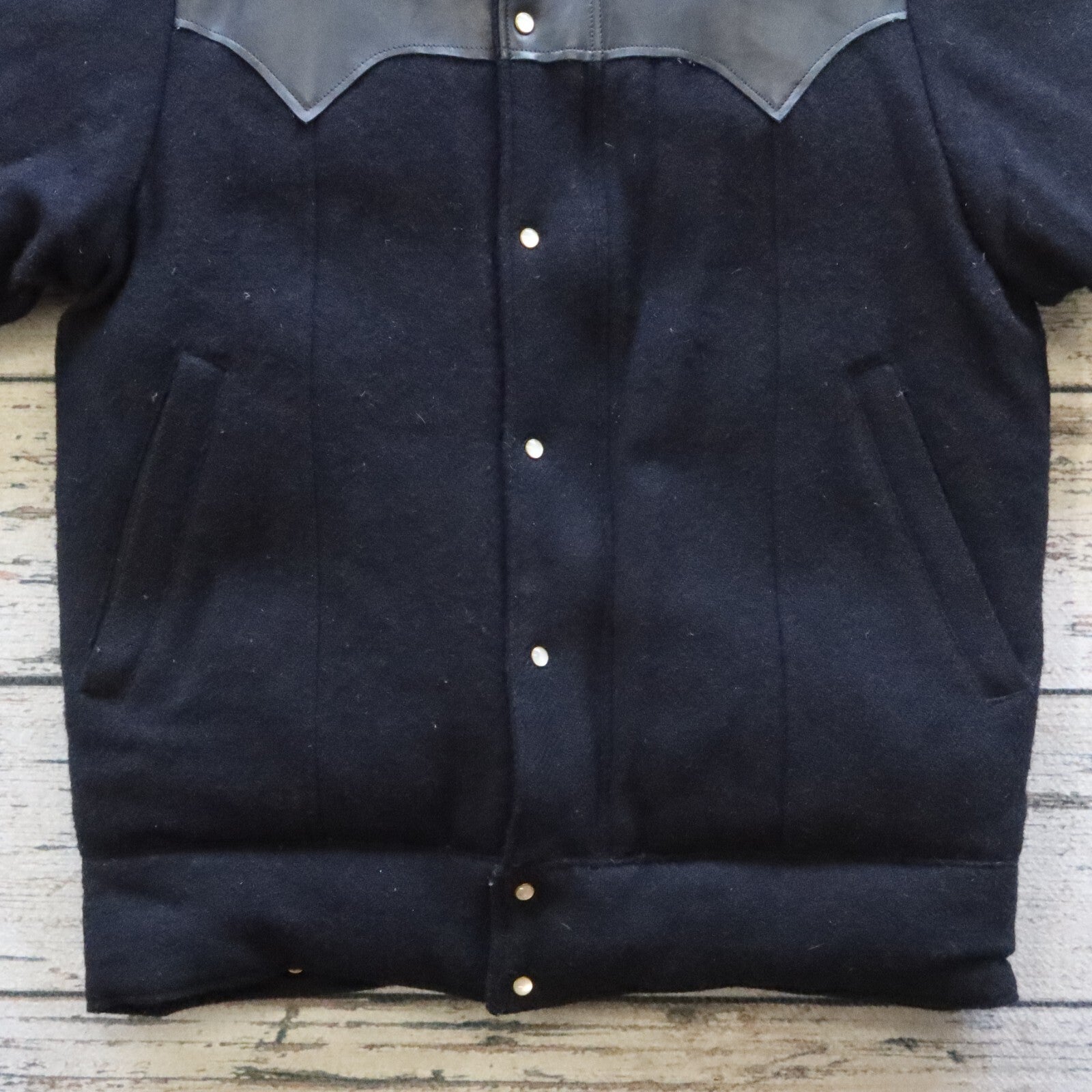 Vintage Rocky Mountain Featherbed x Harris Tweed Western Puffer Jacket Size 40