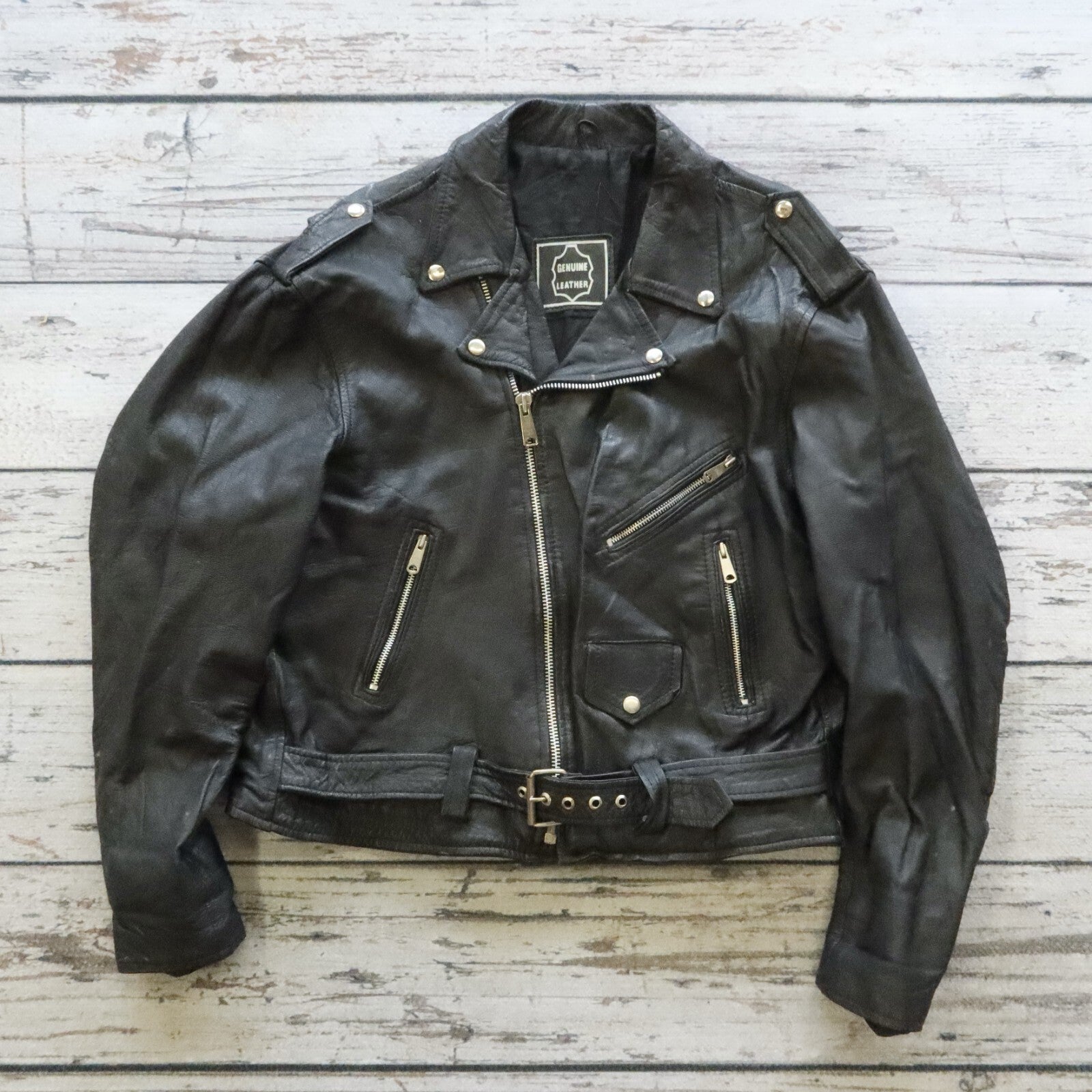 Vintage Metallica Creeping Death Genuine Leather Motorcycle Jacket Custom