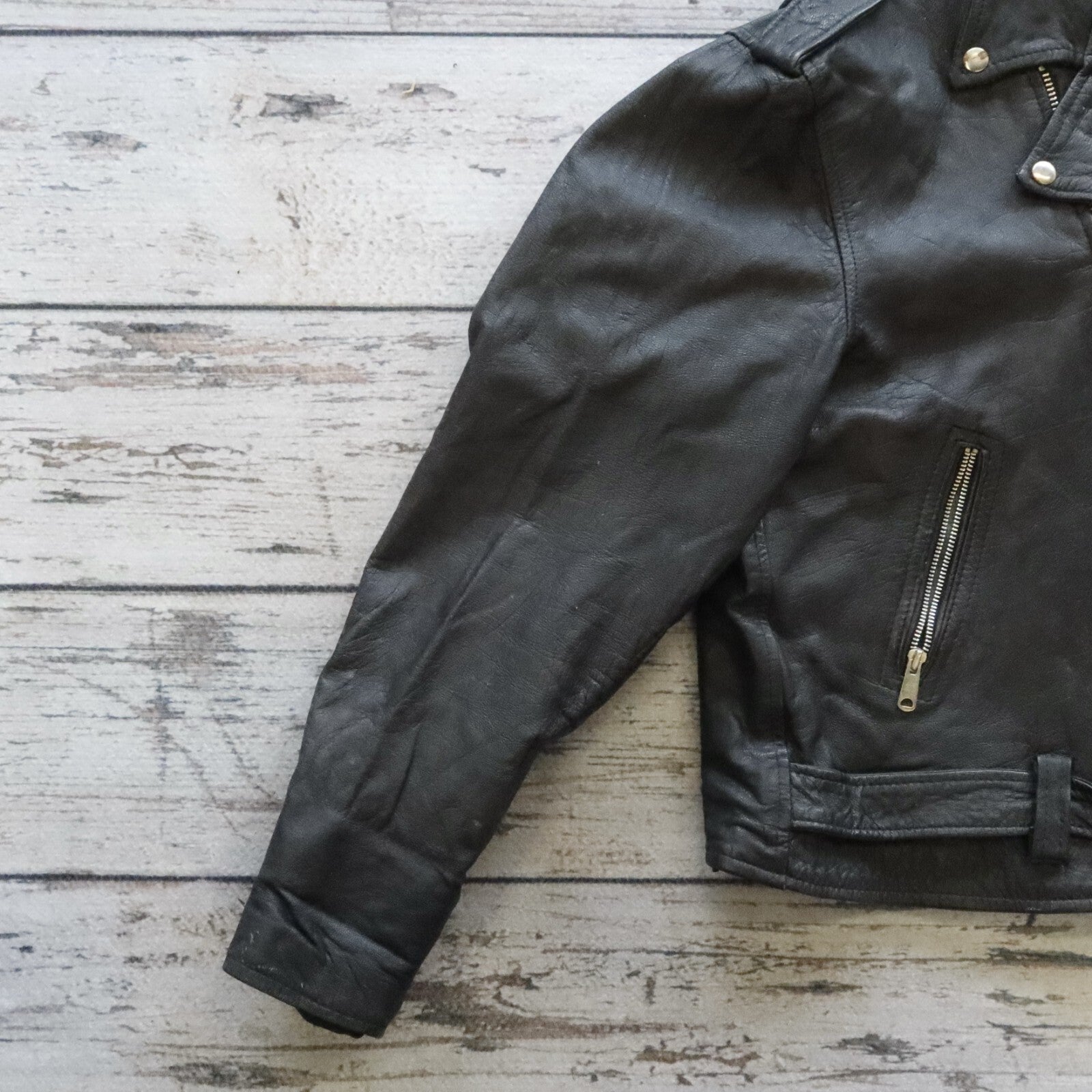 Vintage Metallica Creeping Death Genuine Leather Motorcycle Jacket Custom