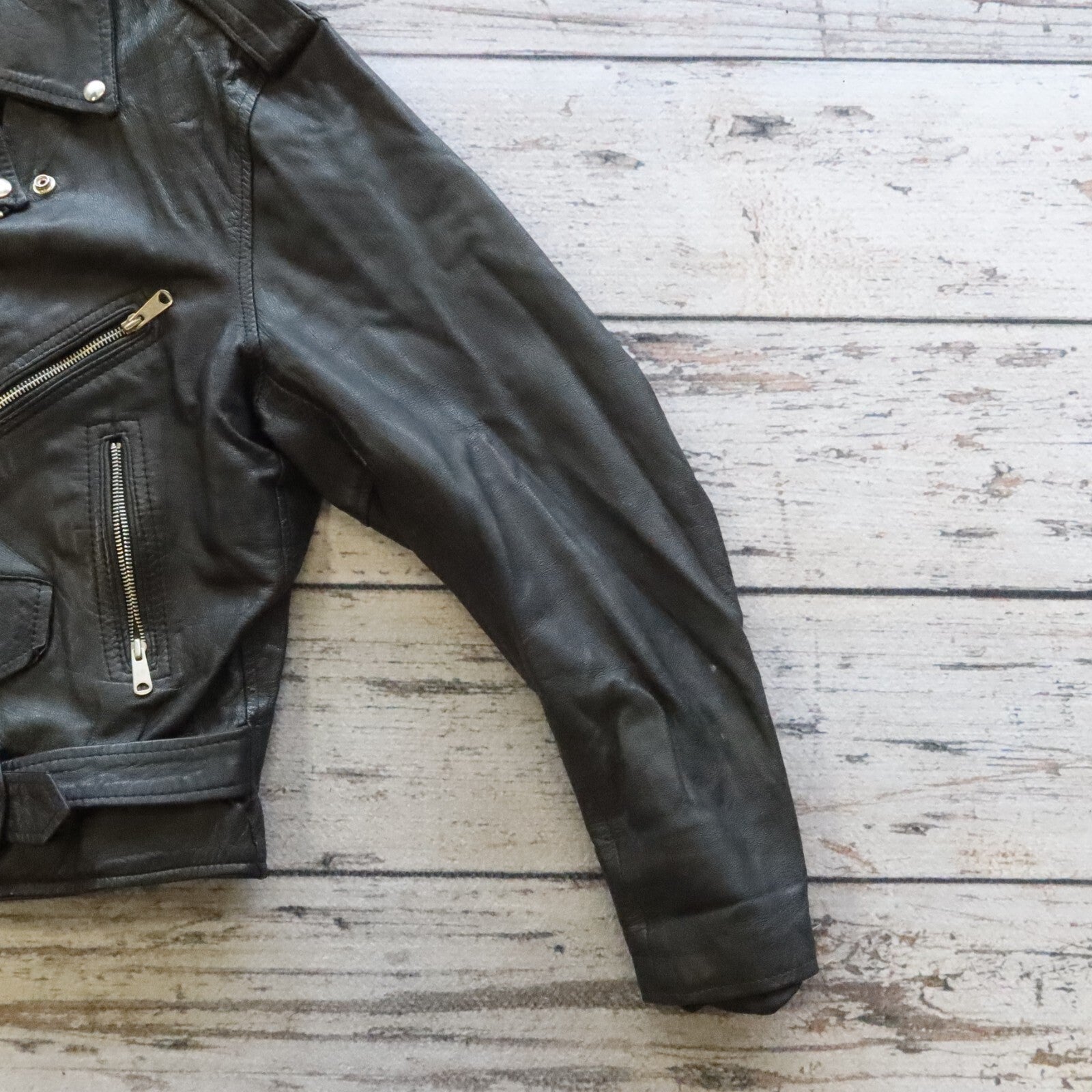 Vintage Metallica Creeping Death Genuine Leather Motorcycle Jacket Custom