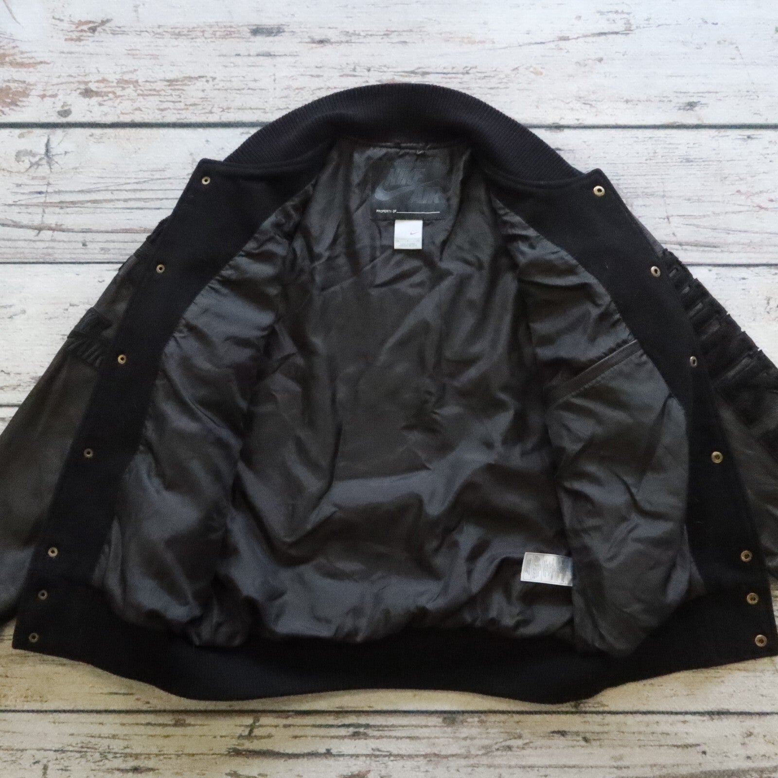 Vintage Nike Dunk Destroyer Varsity Jacket Black