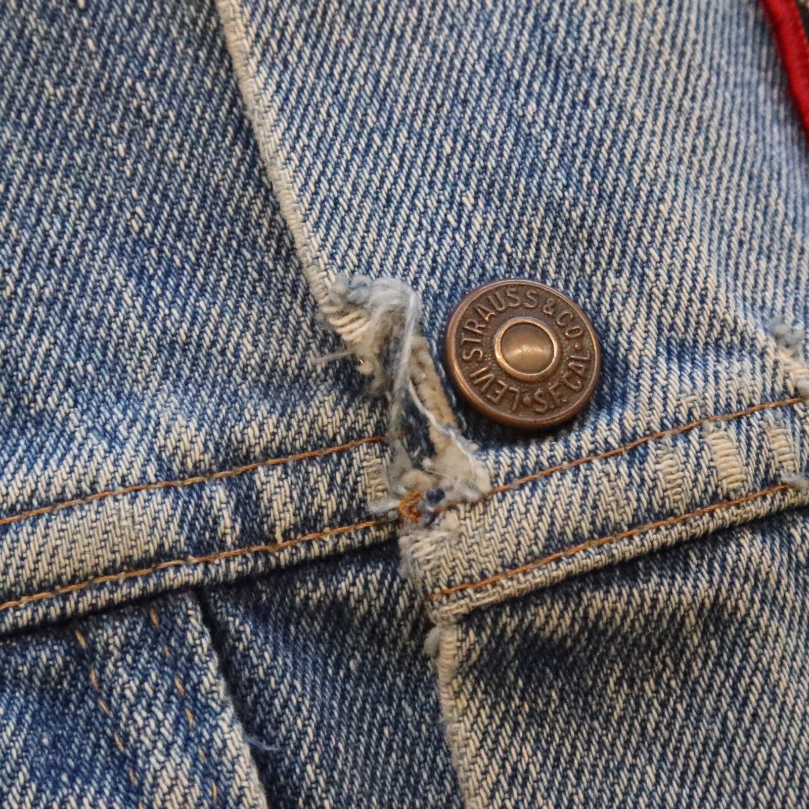 Vintage 70s Levis Orange Tab PatchesTrucker Denim Jacket Made in USA