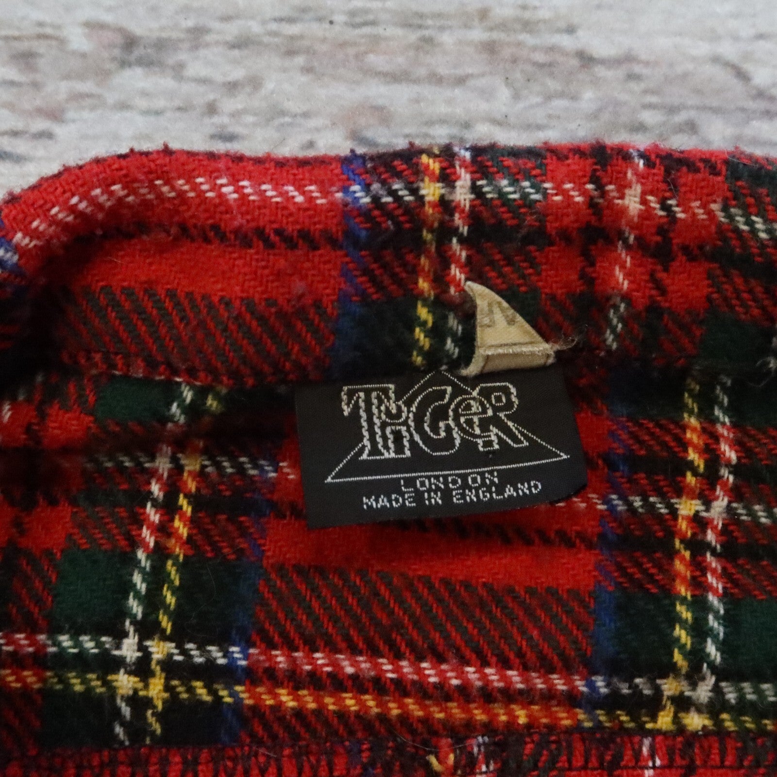 Vintage Tiger of London Main Street Saints Patchwork Plaid Biker Jacket Rare