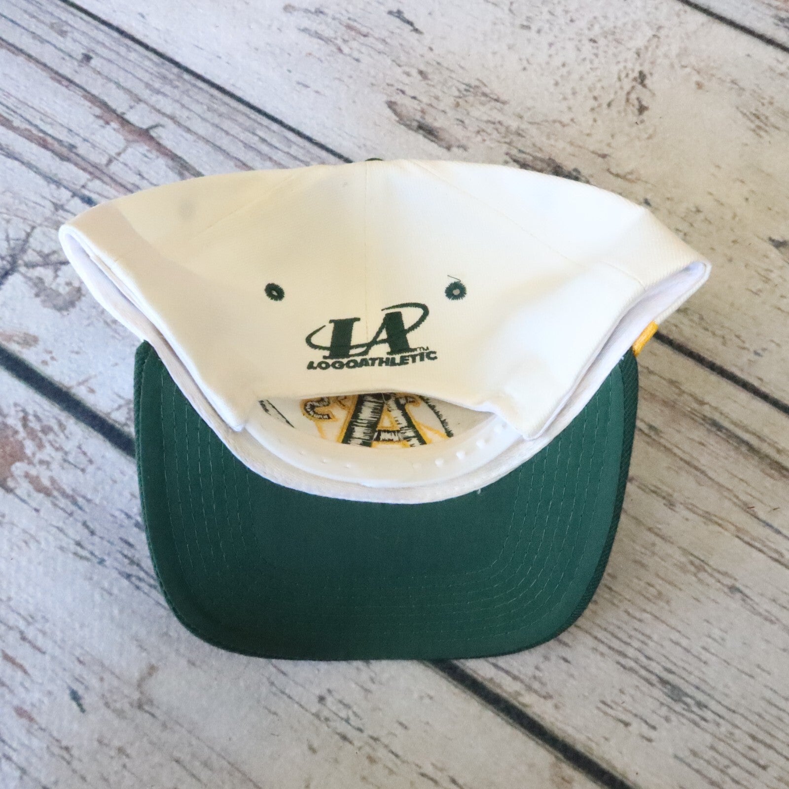 Vintage Oakland Athletic A's Double Sharktooth Wool Snapback Hat Logo Athletic