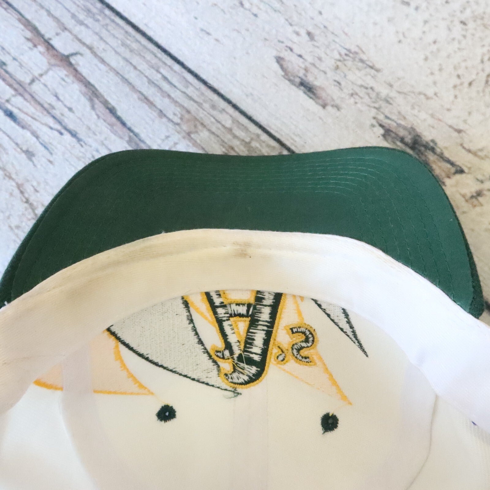 Vintage Oakland Athletic A's Double Sharktooth Wool Snapback Hat Logo Athletic