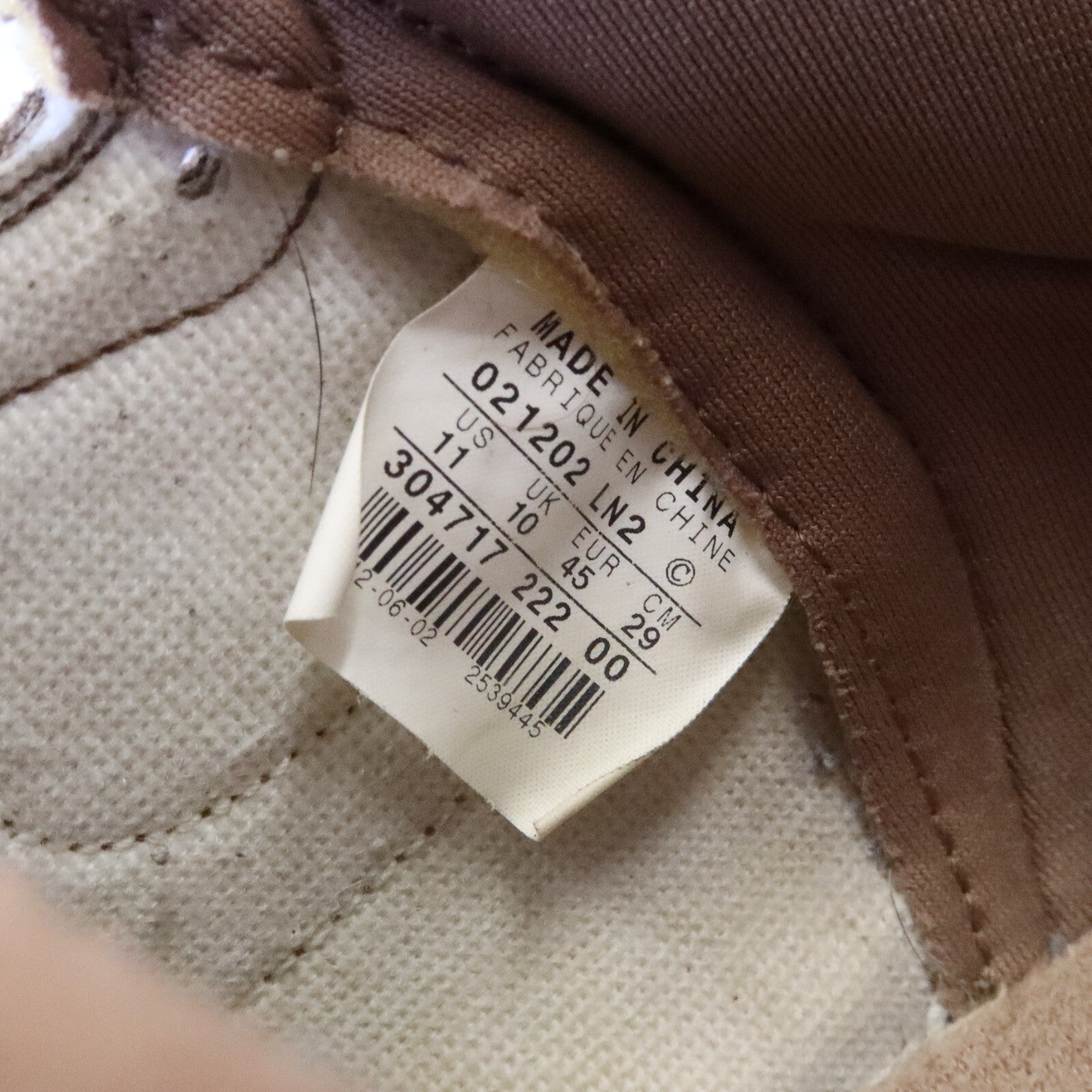 Vintage 2003 Nike Dunk High Maple Shoes 304717-222 Size 11