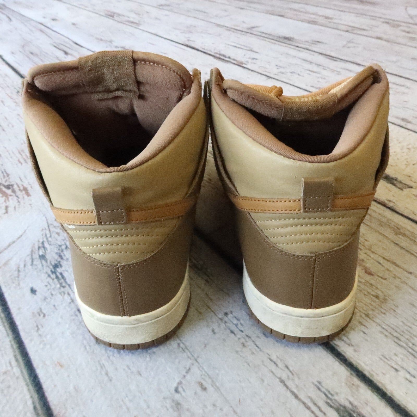 Vintage 2003 Nike Dunk High Maple Shoes 304717-222 Size 11