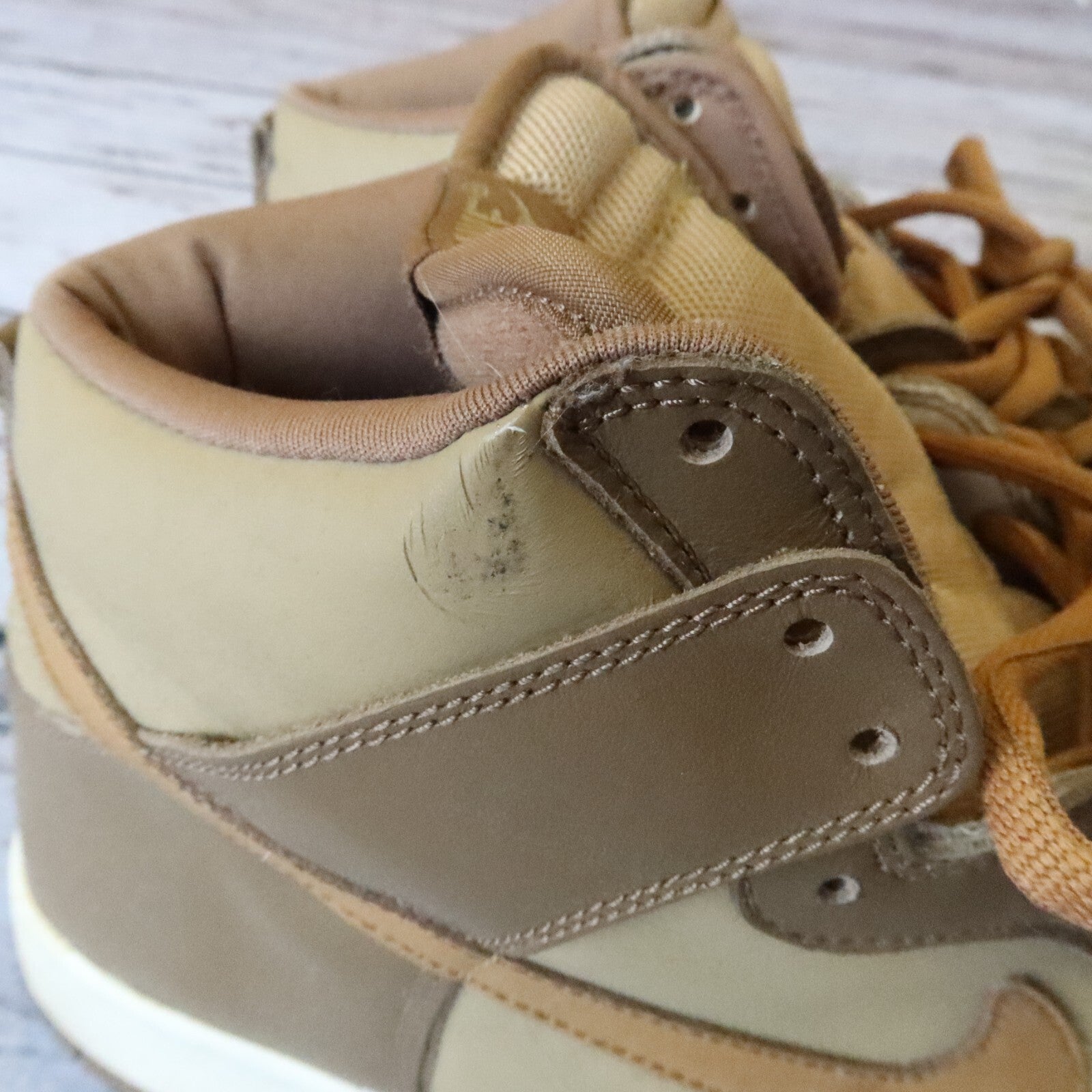 Vintage 2003 Nike Dunk High Maple Shoes 304717-222 Size 11