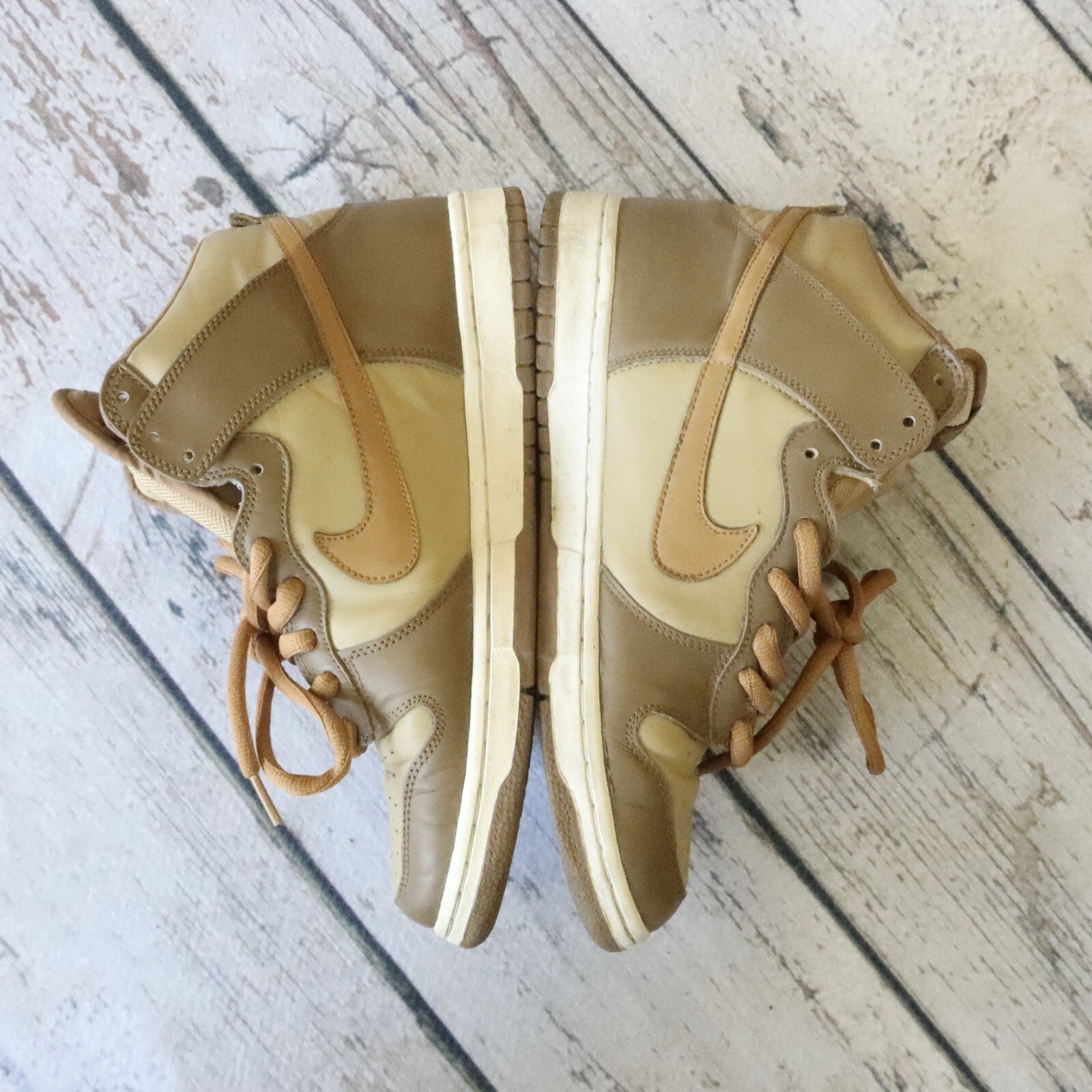 Vintage 2003 Nike Dunk High Maple Shoes 304717-222 Size 11