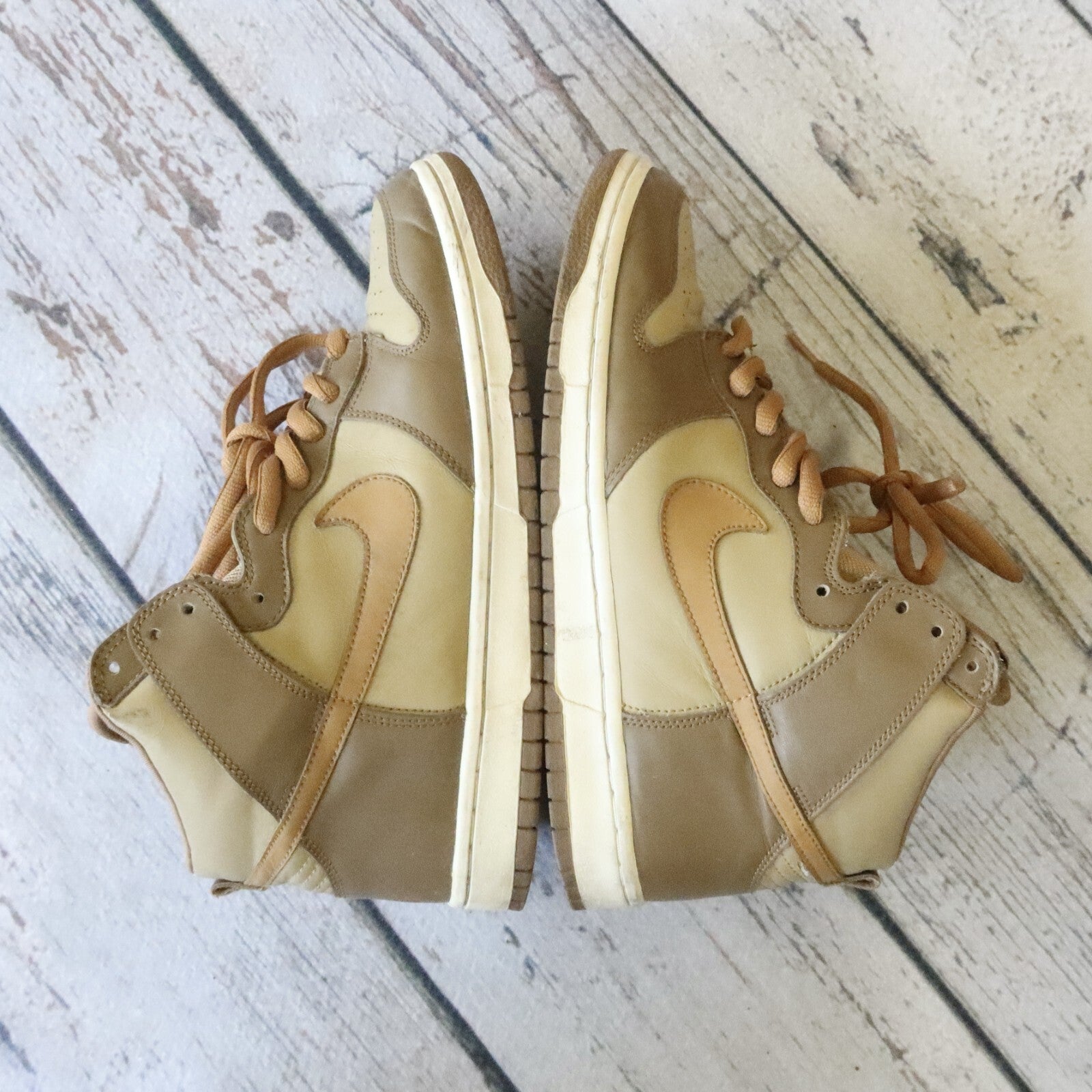 Vintage 2003 Nike Dunk High Maple Shoes 304717-222 Size 11