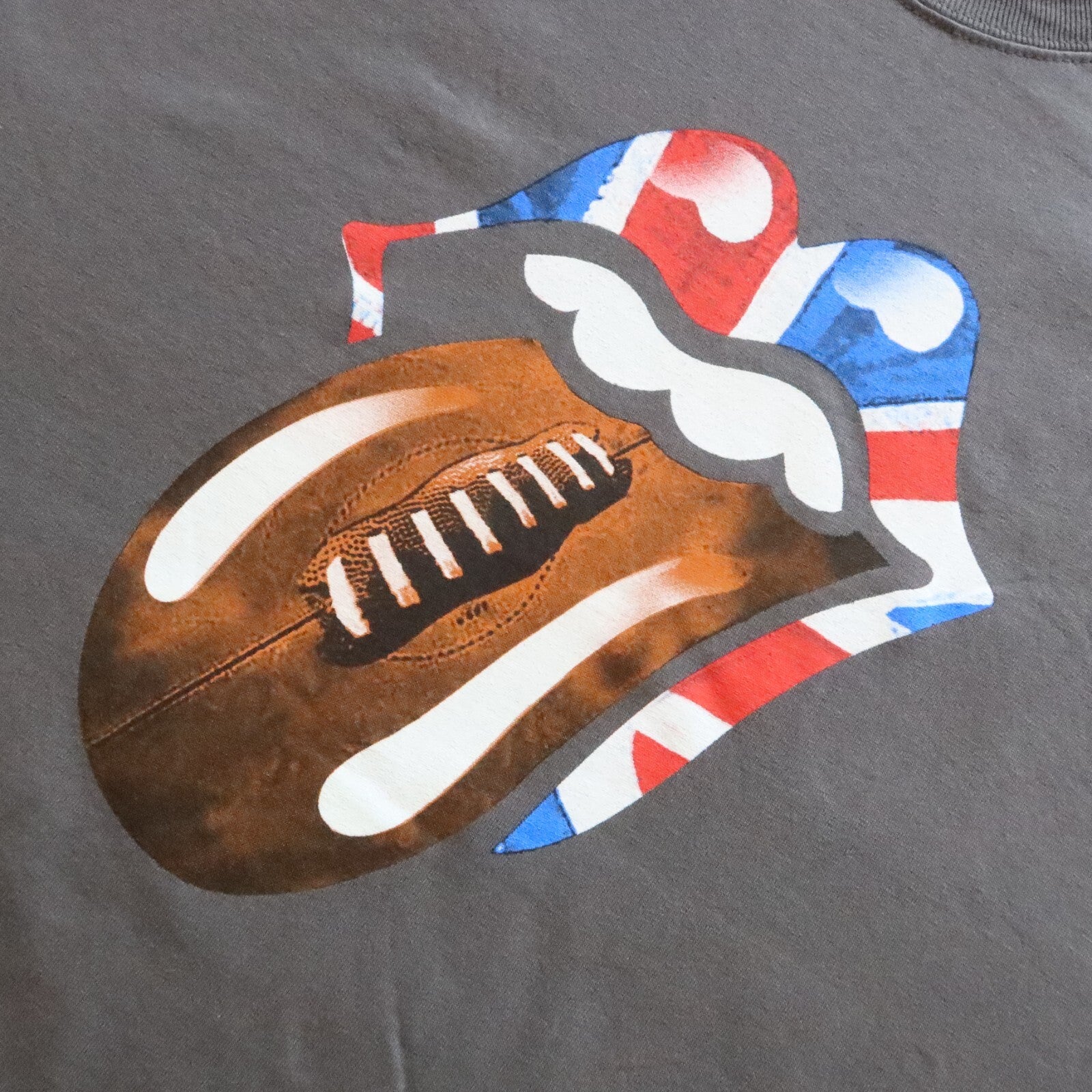 Vintage The Rolling Stones Twikenham Band Tshirt Gray Tour Football